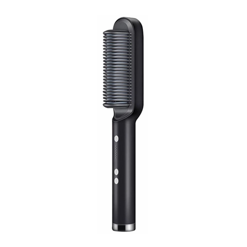 (Grren) Electric Professional 2 In 1 Hot Comb Hair Straightener Electric Hair Brush Negative Ion Multi-Temperature Styling Tool