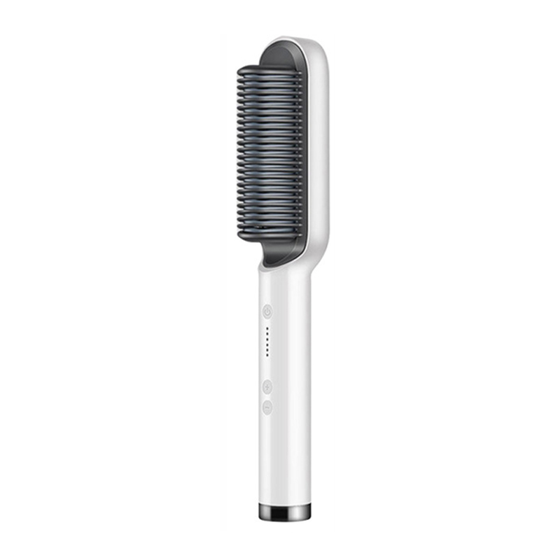 (Grren) Electric Professional 2 In 1 Hot Comb Hair Straightener Electric Hair Brush Negative Ion Multi-Temperature Styling Tool
