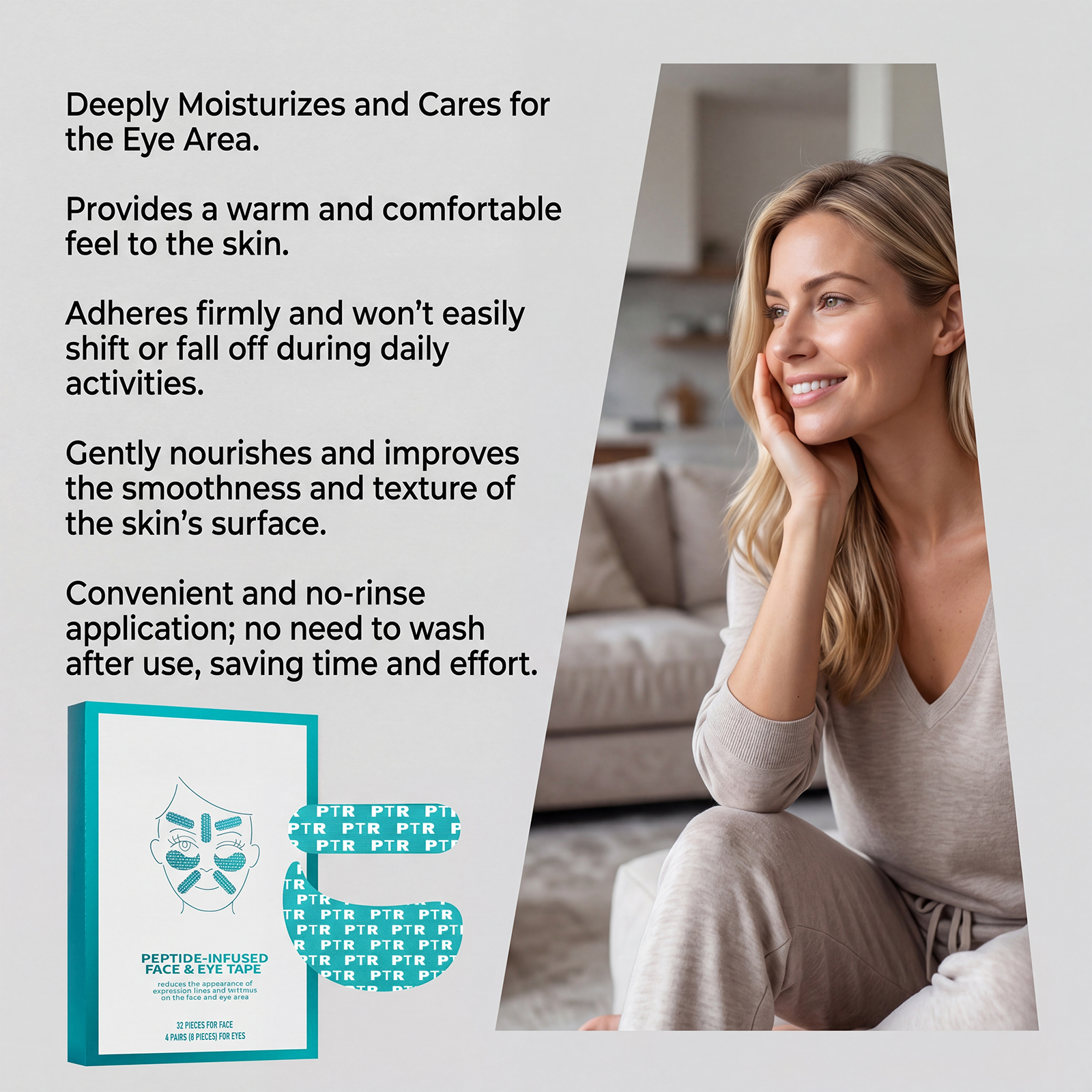 Facial Care Patch Soft LockWater Thin Comfort SkinAdhere Breath Easy NoWash Daily Skin Care Mask