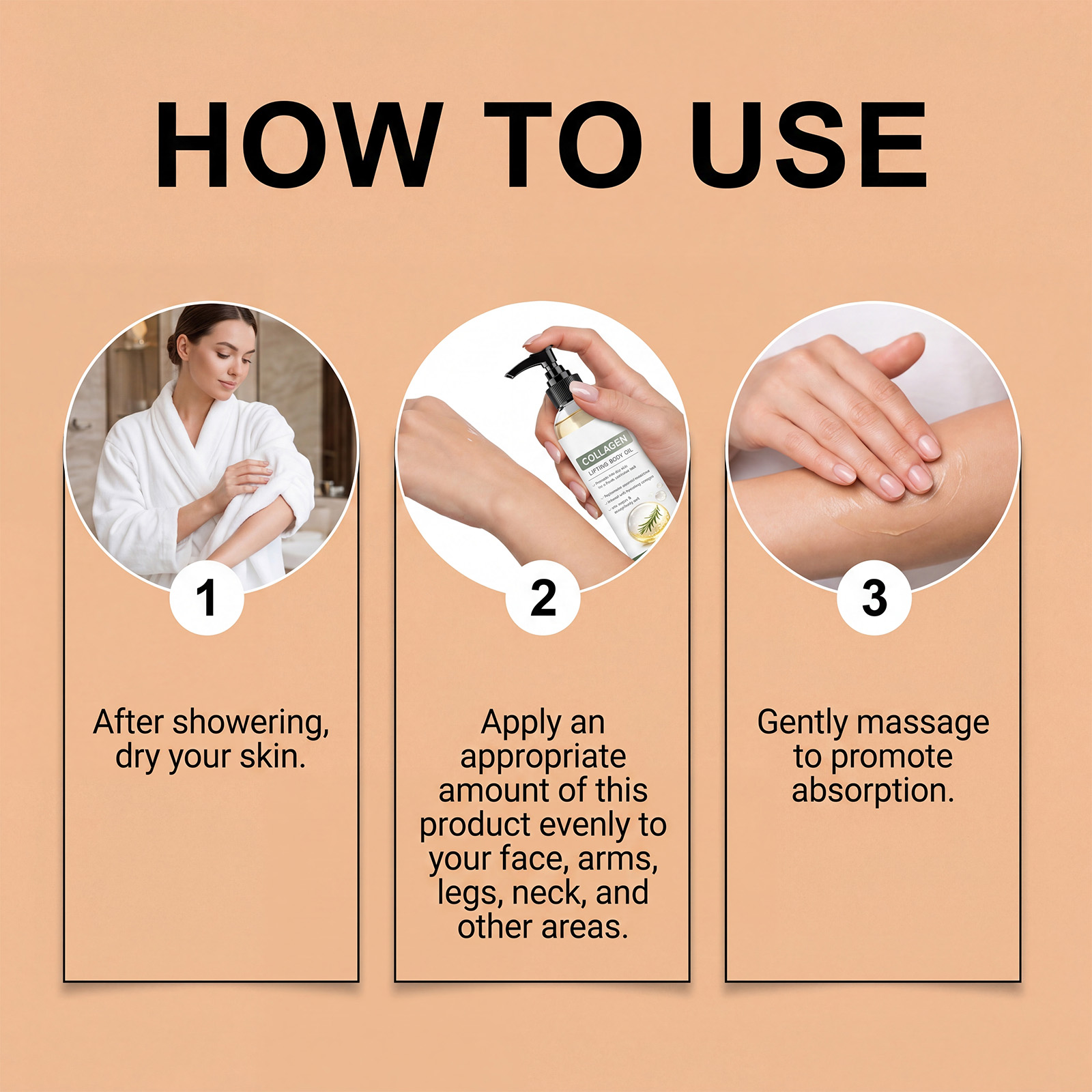 Collagen Body Moisturizing Oil Mild Gentle Skin Friendly Fresh Light Hydrating Soft Nourishing Body Skin Care