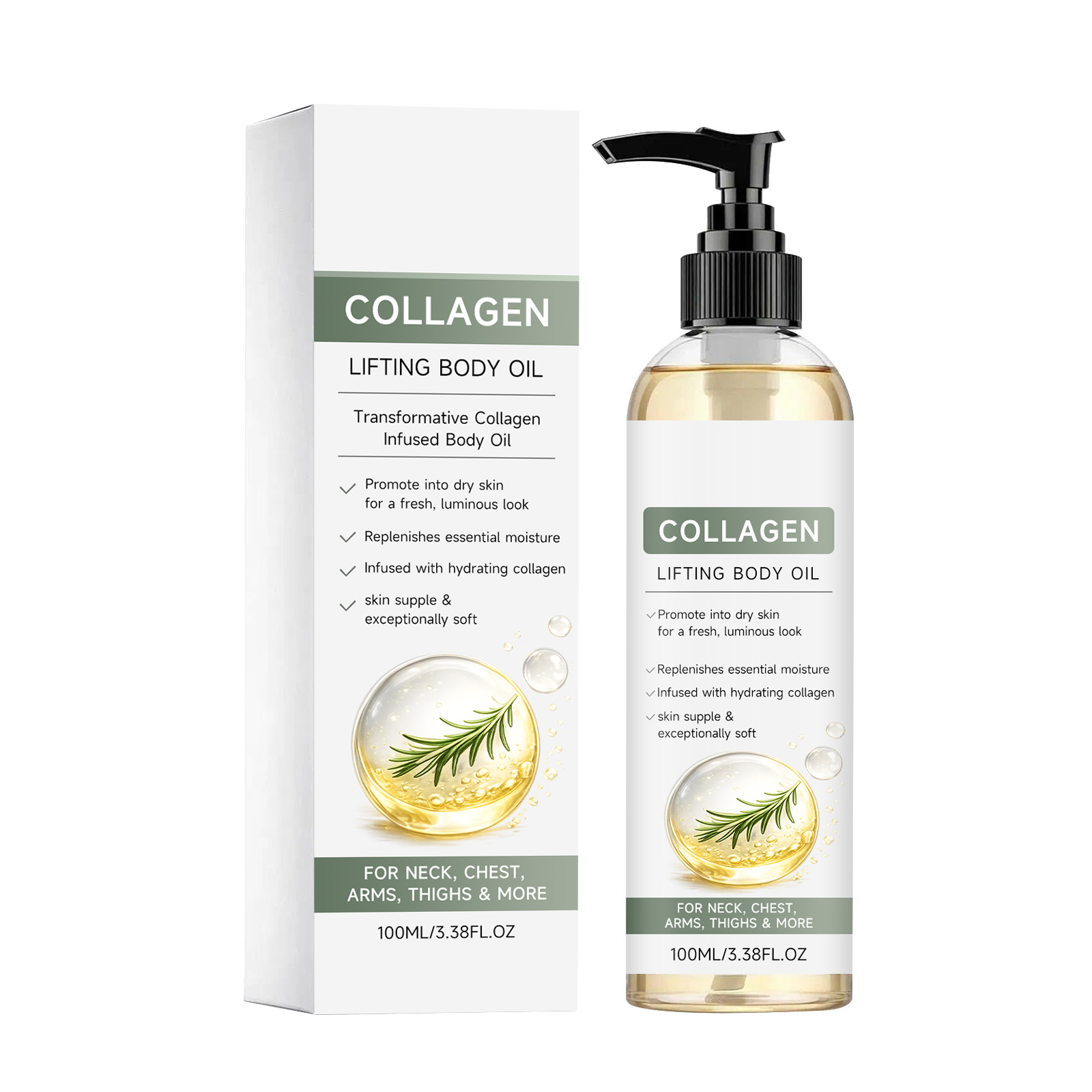 Collagen Body Moisturizing Oil Mild Gentle Skin Friendly Fresh Light Hydrating Soft Nourishing Body Skin Care