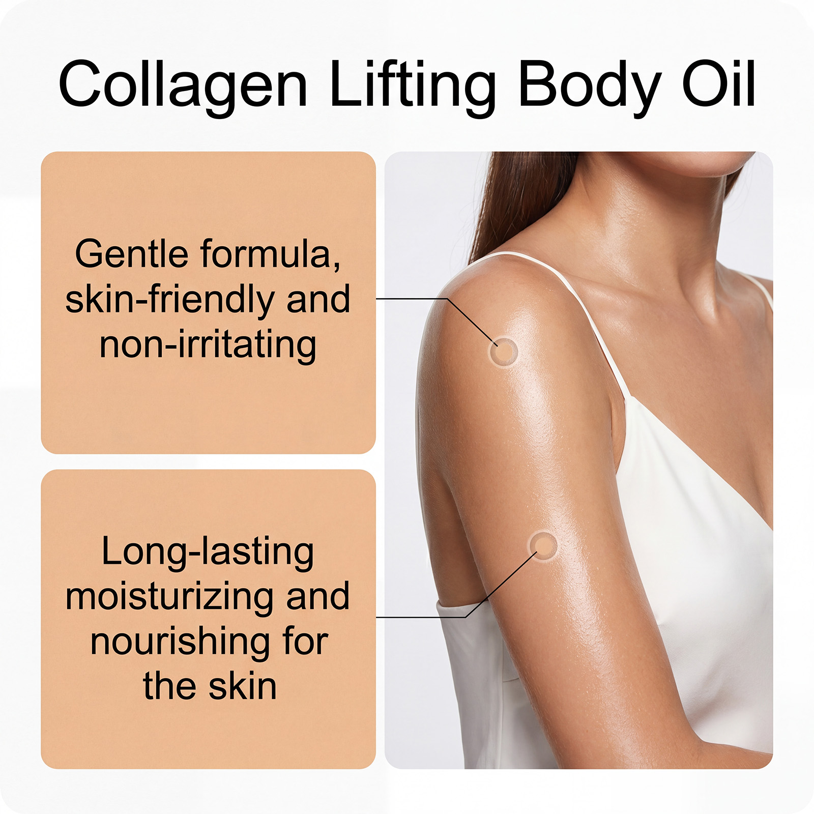 Collagen Body Moisturizing Oil Mild Gentle Skin Friendly Fresh Light Hydrating Soft Nourishing Body Skin Care