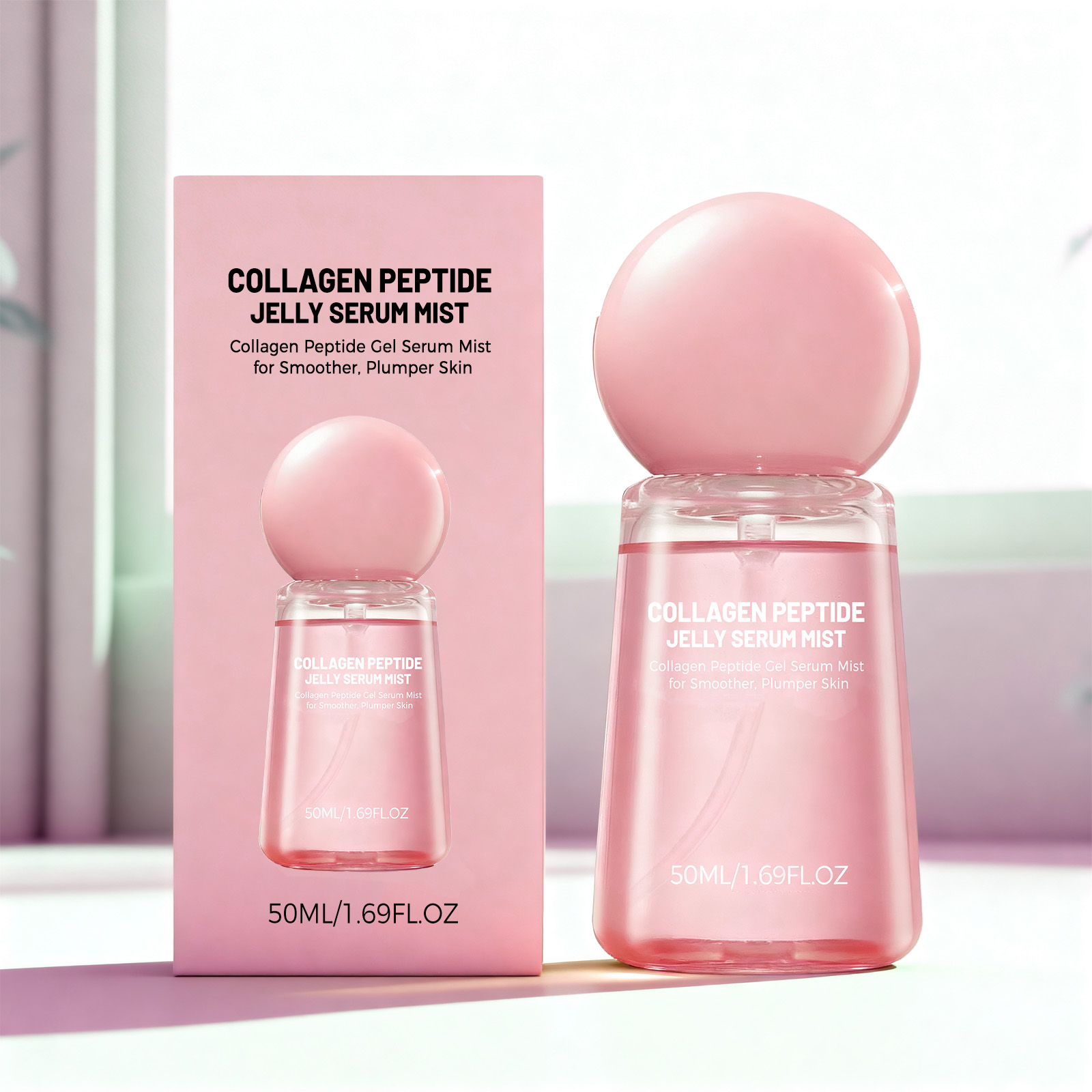Collagen Peptide Jelly Essence Spray Smooth Soft Facial Skin Hydrating Moisturizing Delicate Nourishing Care Liquid