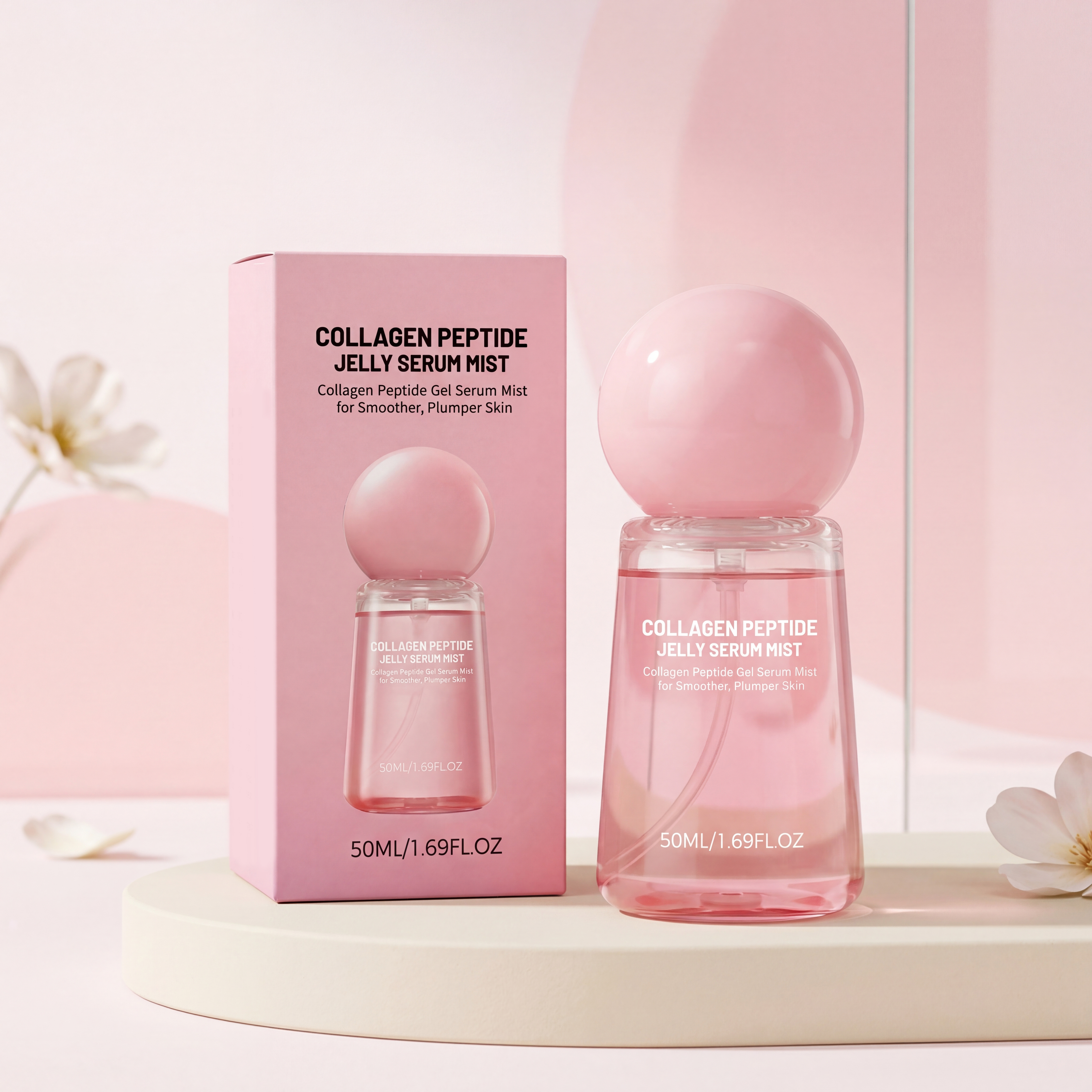 Collagen Peptide Jelly Essence Spray Smooth Soft Facial Skin Hydrating Moisturizing Delicate Nourishing Care Liquid