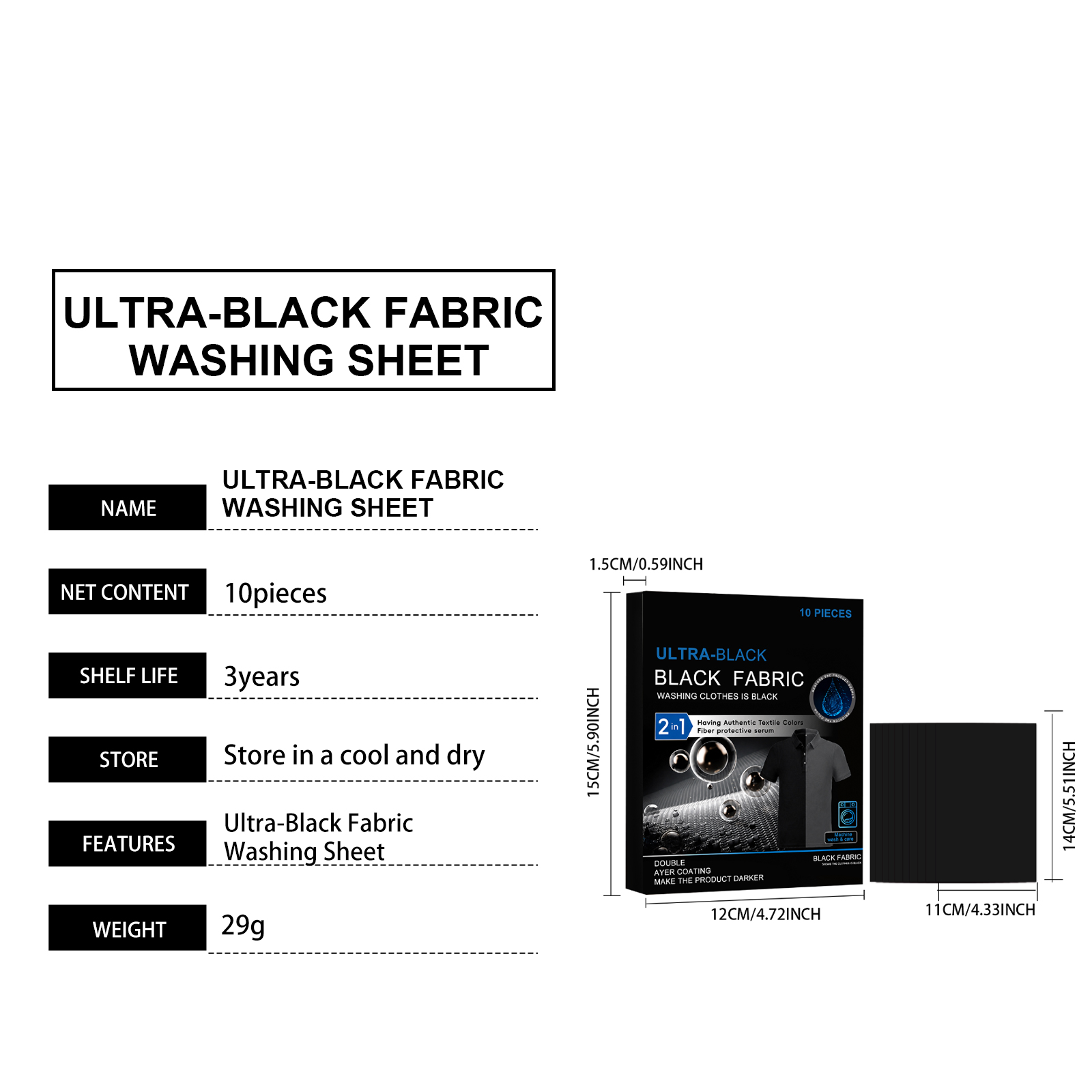 Clothes Darkening Sheets Daily Color Care Renew Mild Wash Lock Deep Shade Multiple Black Fabrics