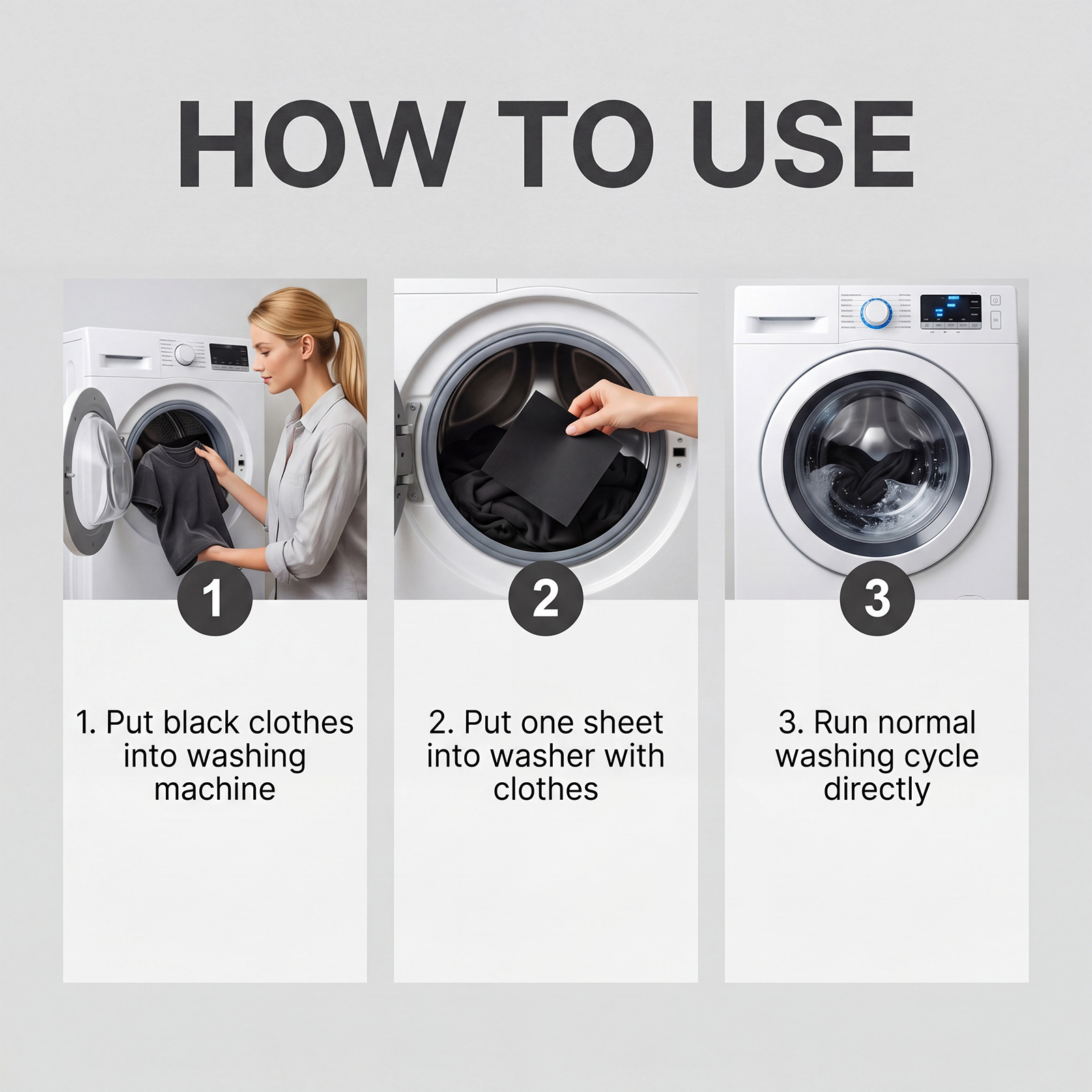 Clothes Darkening Sheets Daily Color Care Renew Mild Wash Lock Deep Shade Multiple Black Fabrics