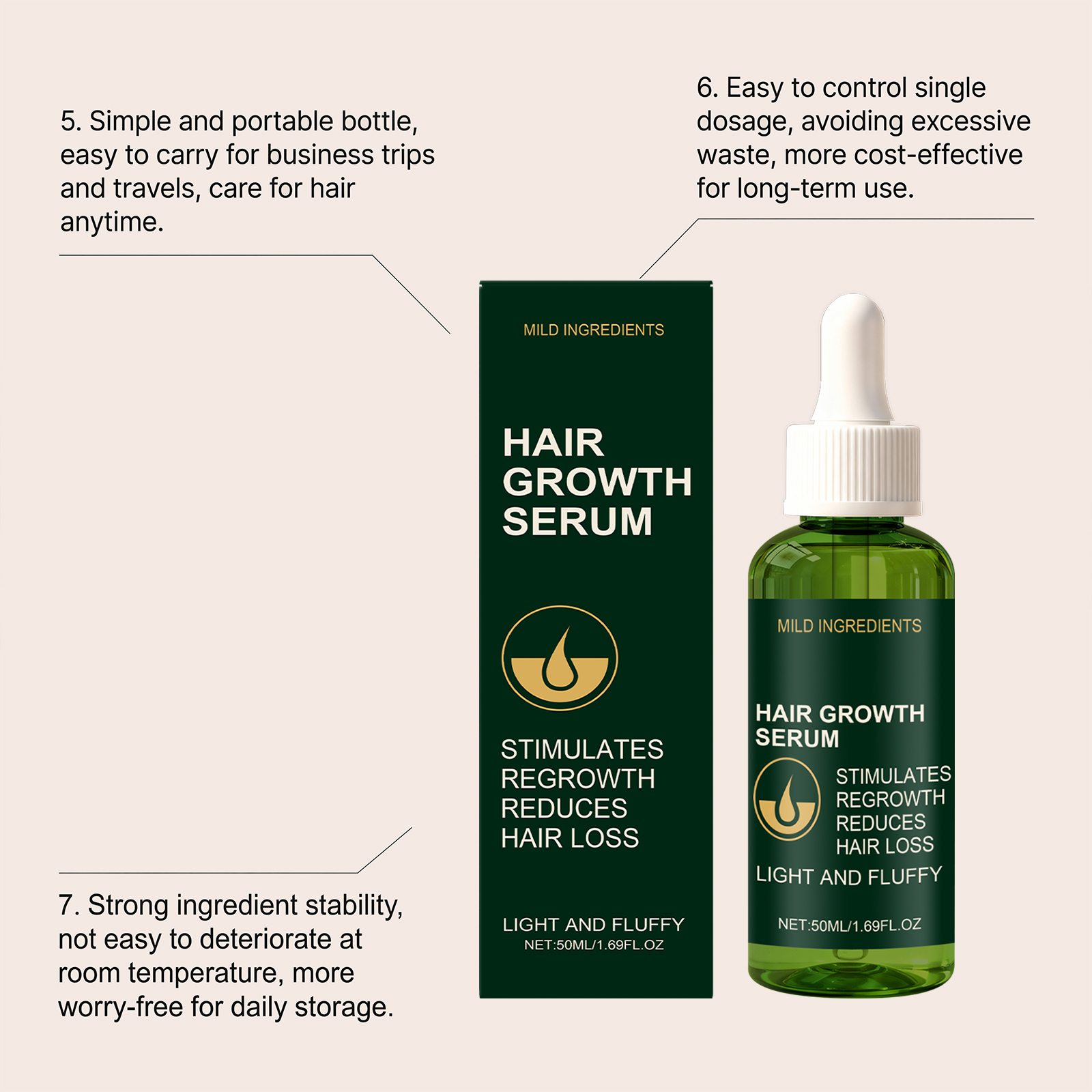 Hair Volumizing Essence Liquid For Thin Flat Dry Damaged Scalp And Daily Hair Care Treatment