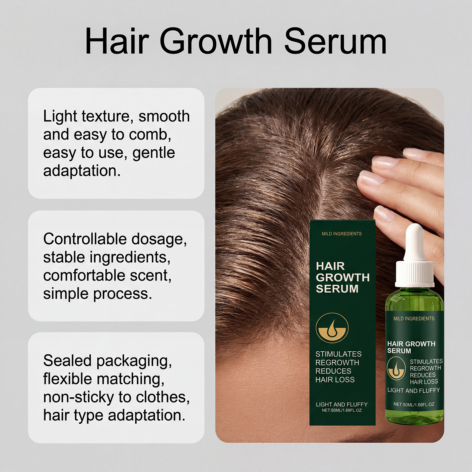 Hair Volumizing Essence Liquid For Thin Flat Dry Damaged Scalp And Daily Hair Care Treatment