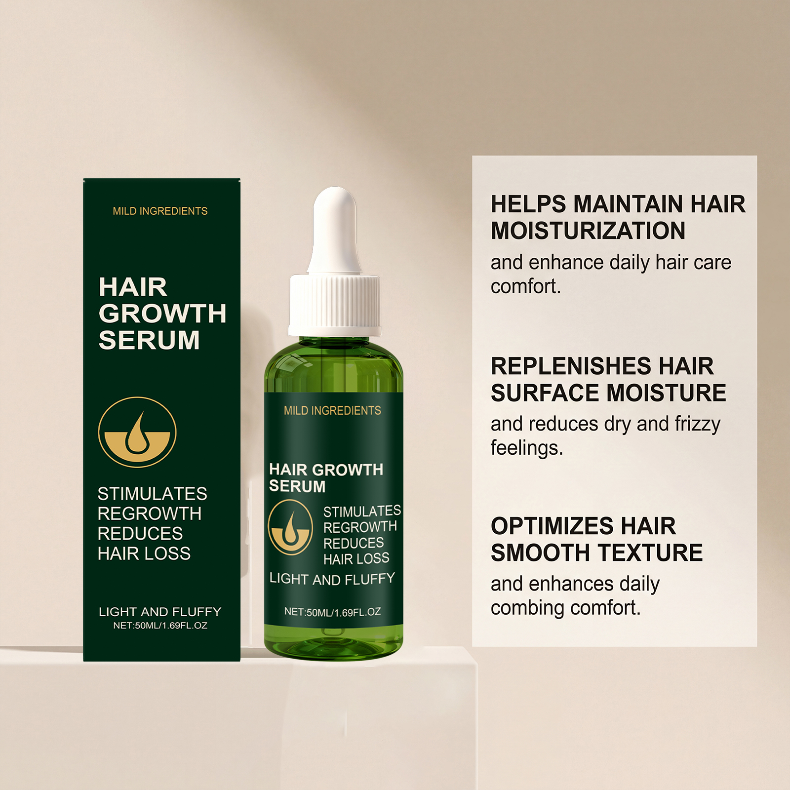 Hair Volumizing Essence Liquid For Thin Flat Dry Damaged Scalp And Daily Hair Care Treatment