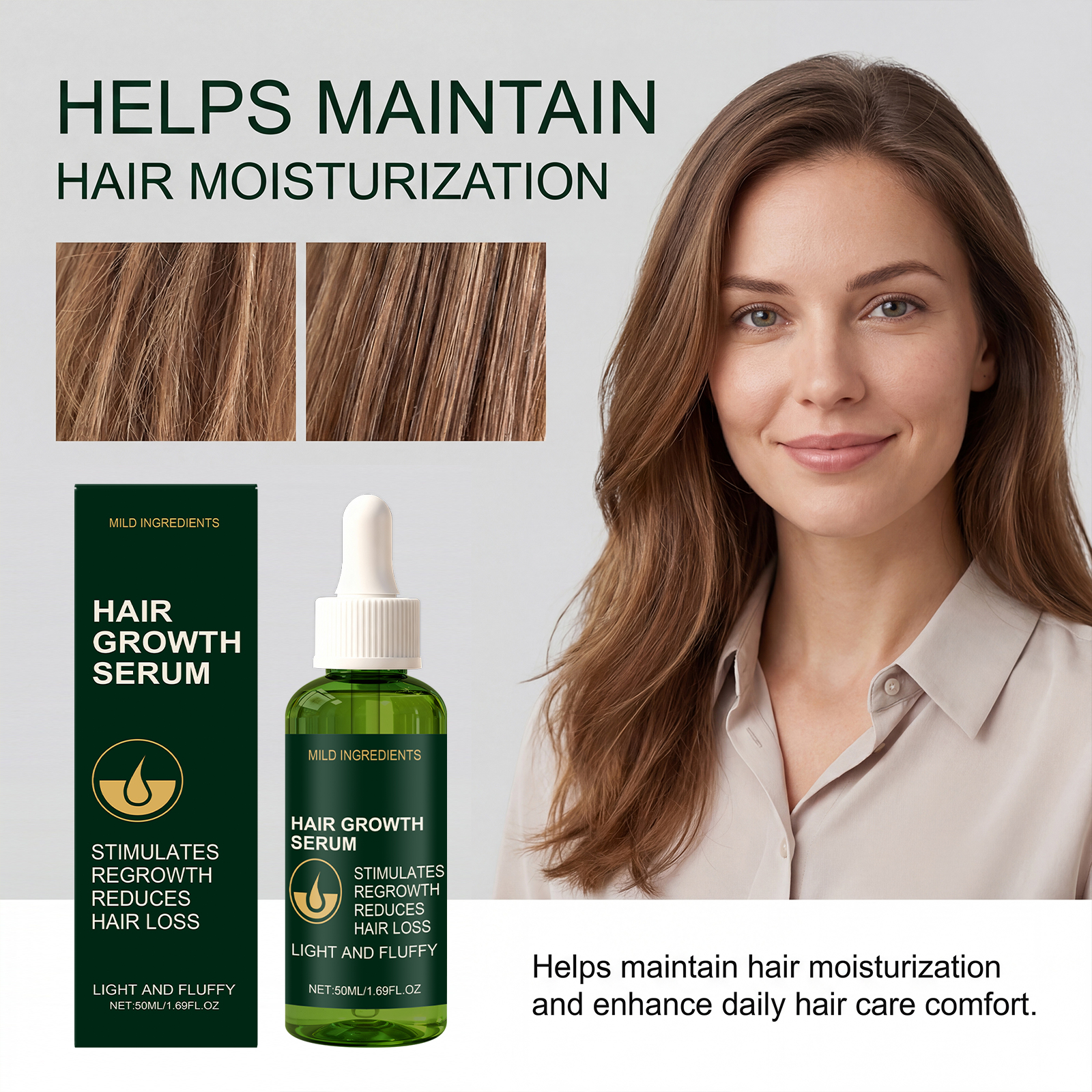 Hair Volumizing Essence Liquid For Thin Flat Dry Damaged Scalp And Daily Hair Care Treatment