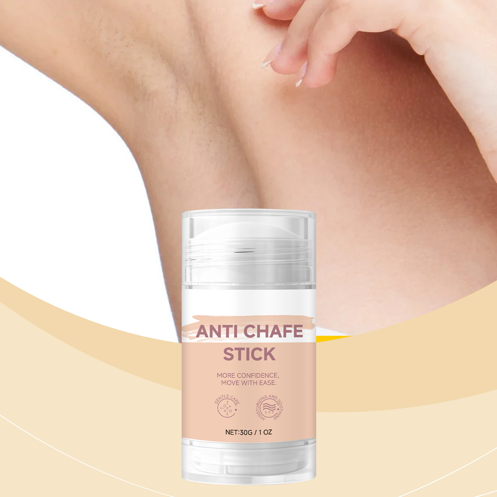Skin Anti Friction Balm Stick Moisturizing Calming Daily Care For Legs Heels Arms Relieve Rub Discomfort