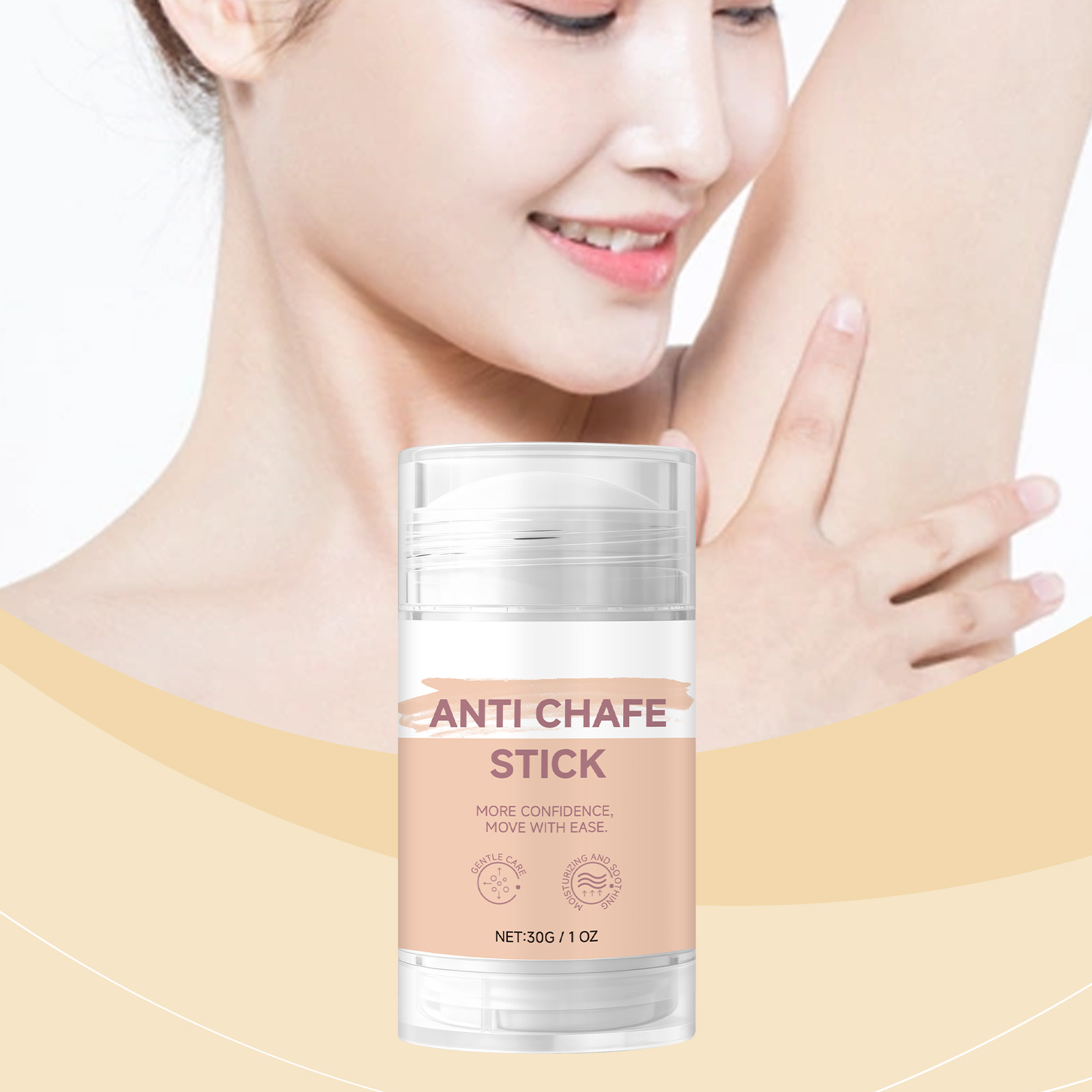Skin Anti Friction Balm Stick Moisturizing Calming Daily Care For Legs Heels Arms Relieve Rub Discomfort