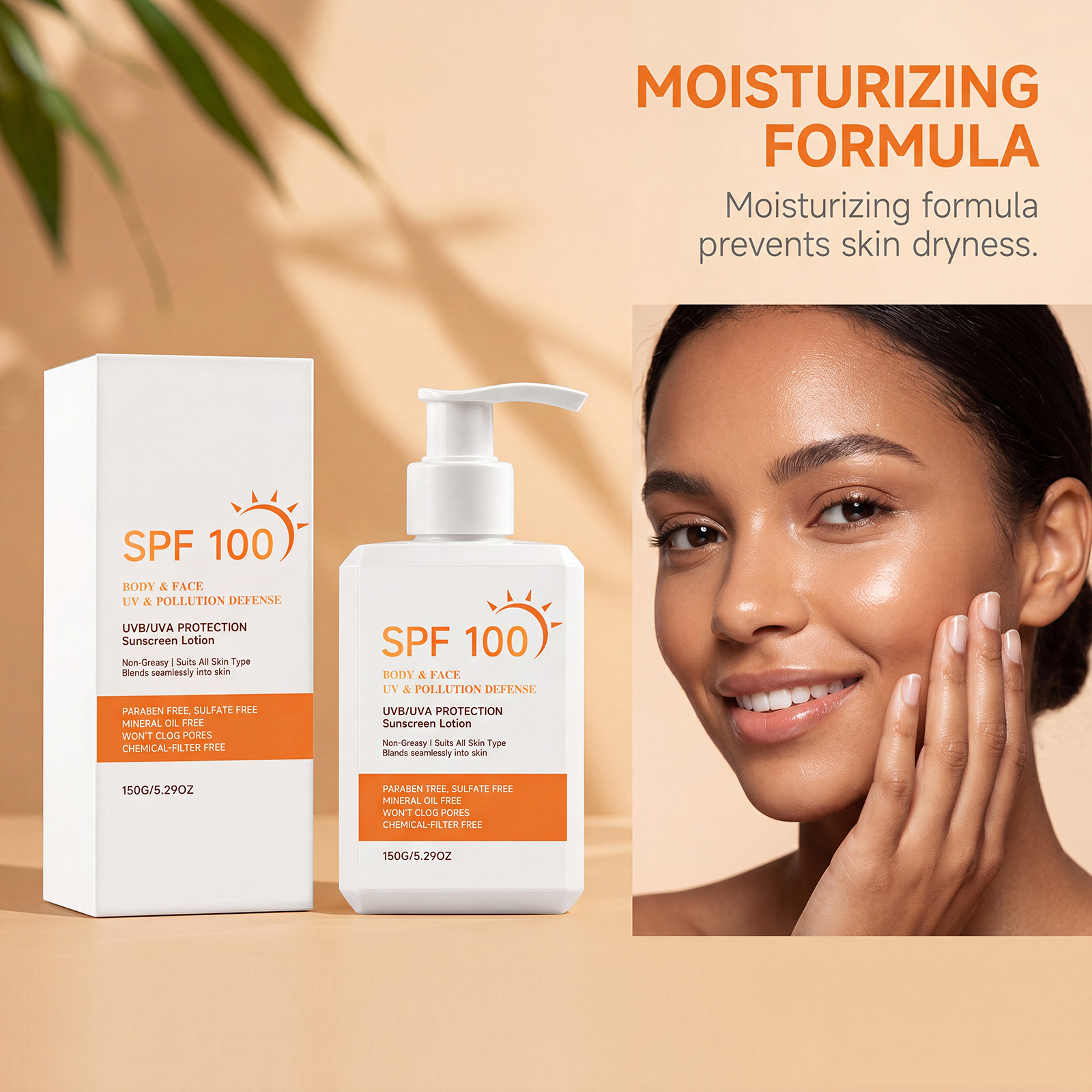 Refreshing Protection Lotion For Summer Outdoor Non Sticky Moisturizing Delicate Skin Face Body Care Gentle Smooth Hydrating Lightweight