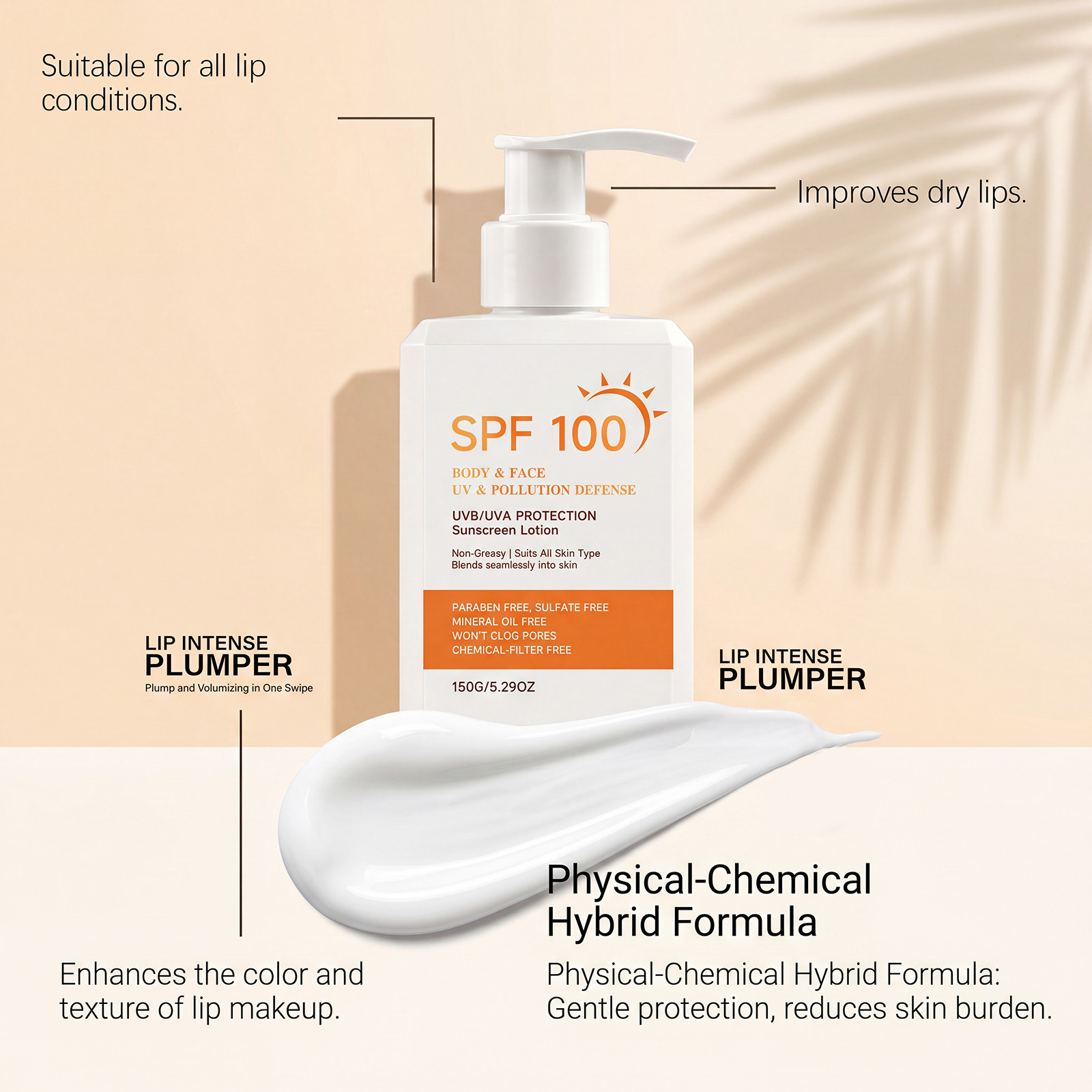 Refreshing Protection Lotion For Summer Outdoor Non Sticky Moisturizing Delicate Skin Face Body Care Gentle Smooth Hydrating Lightweight