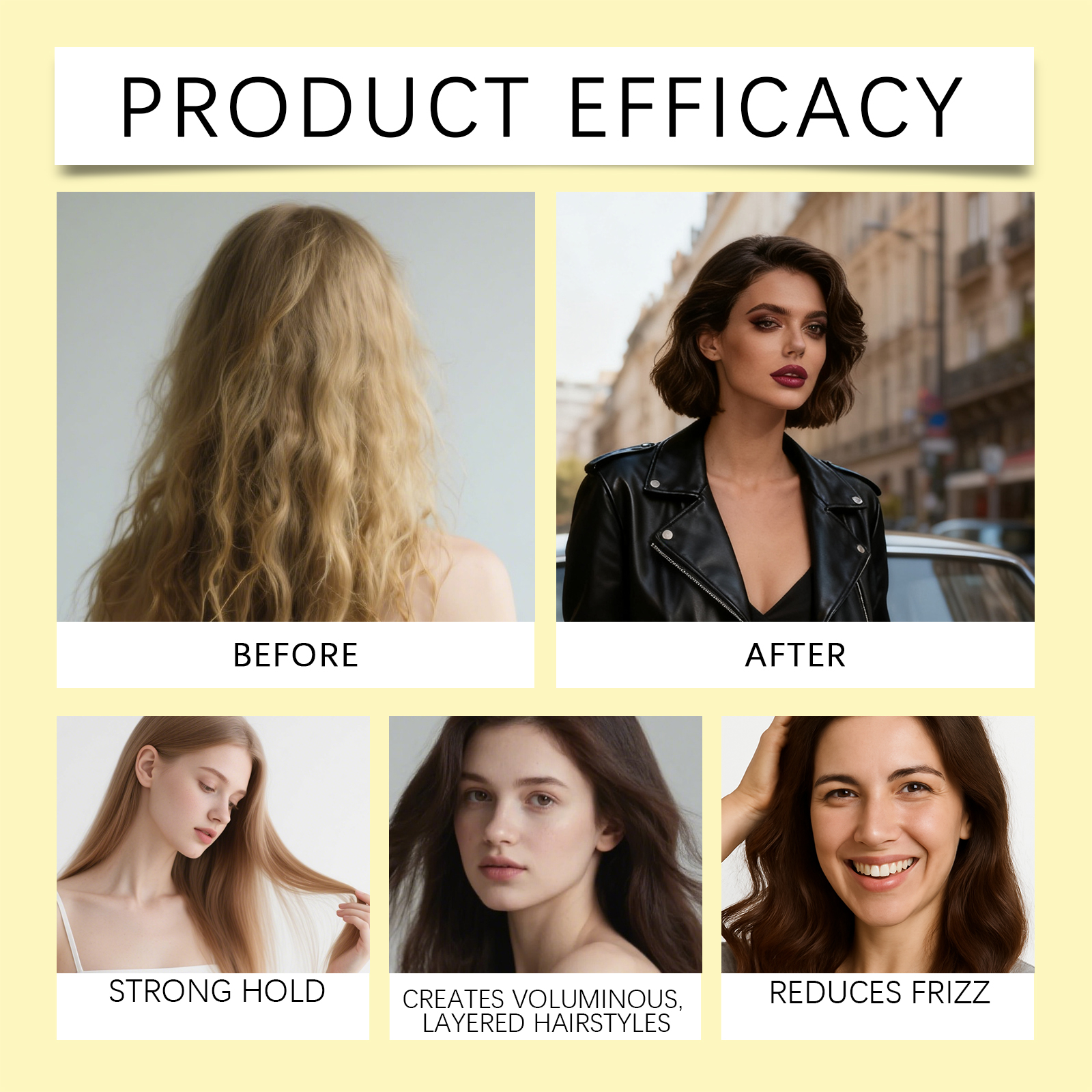 Hair Styling Spray Fresh Mild Light Natural Hold For Daily Hair Shaping Gentle Soft Clean Smooth Lightweight Easy Long Lasting