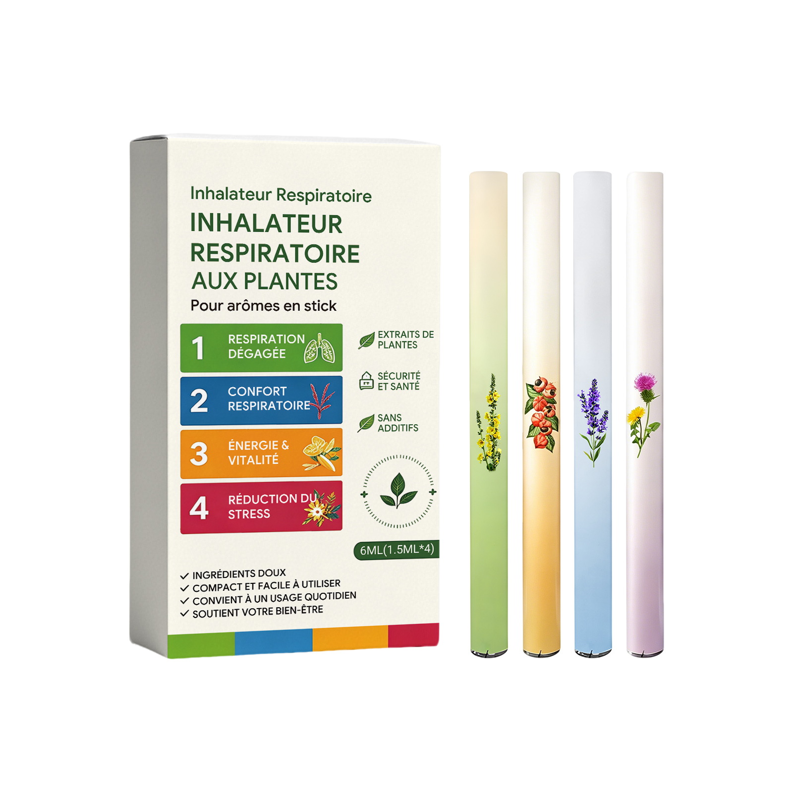Nose Inhaler Stick Mild Ingredients Protect Nasal Tract Comfort Fresh Smooth Daily Portable Body Care Rod Gentle Skin Maintain Breathing