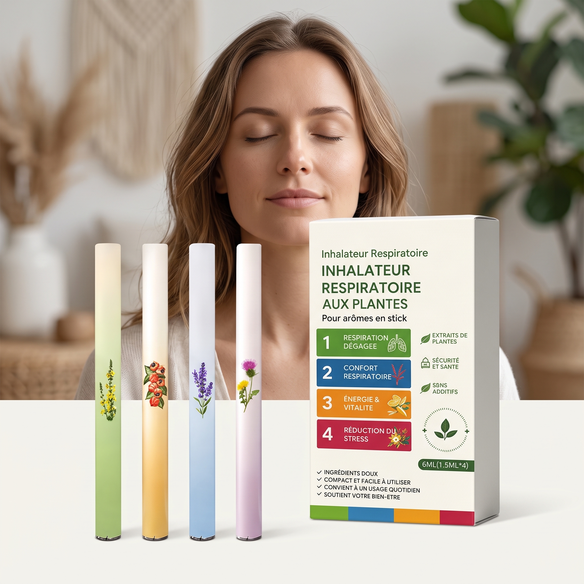 Nose Inhaler Stick Mild Ingredients Protect Nasal Tract Comfort Fresh Smooth Daily Portable Body Care Rod Gentle Skin Maintain Breathing