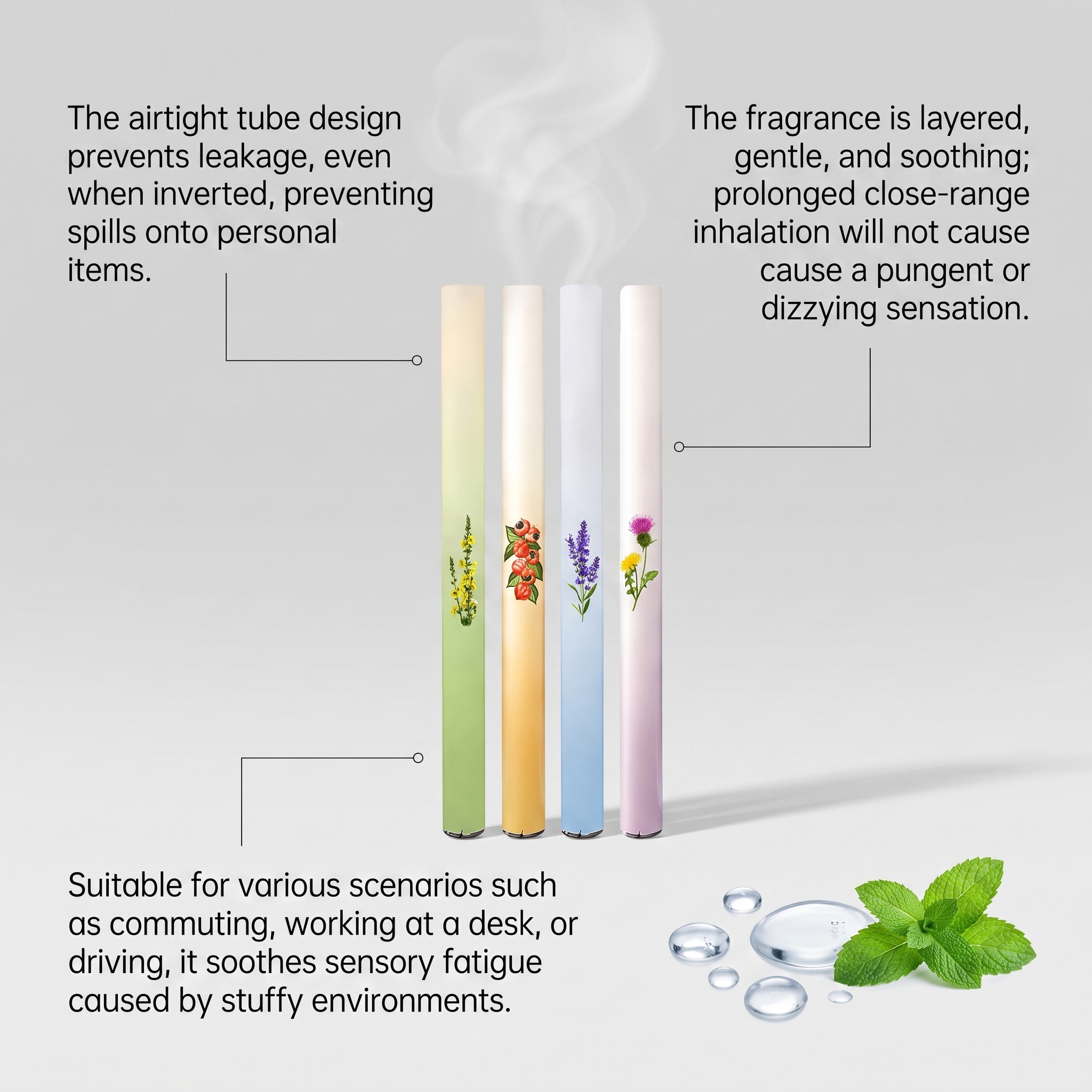 Nose Inhaler Stick Mild Ingredients Protect Nasal Tract Comfort Fresh Smooth Daily Portable Body Care Rod Gentle Skin Maintain Breathing