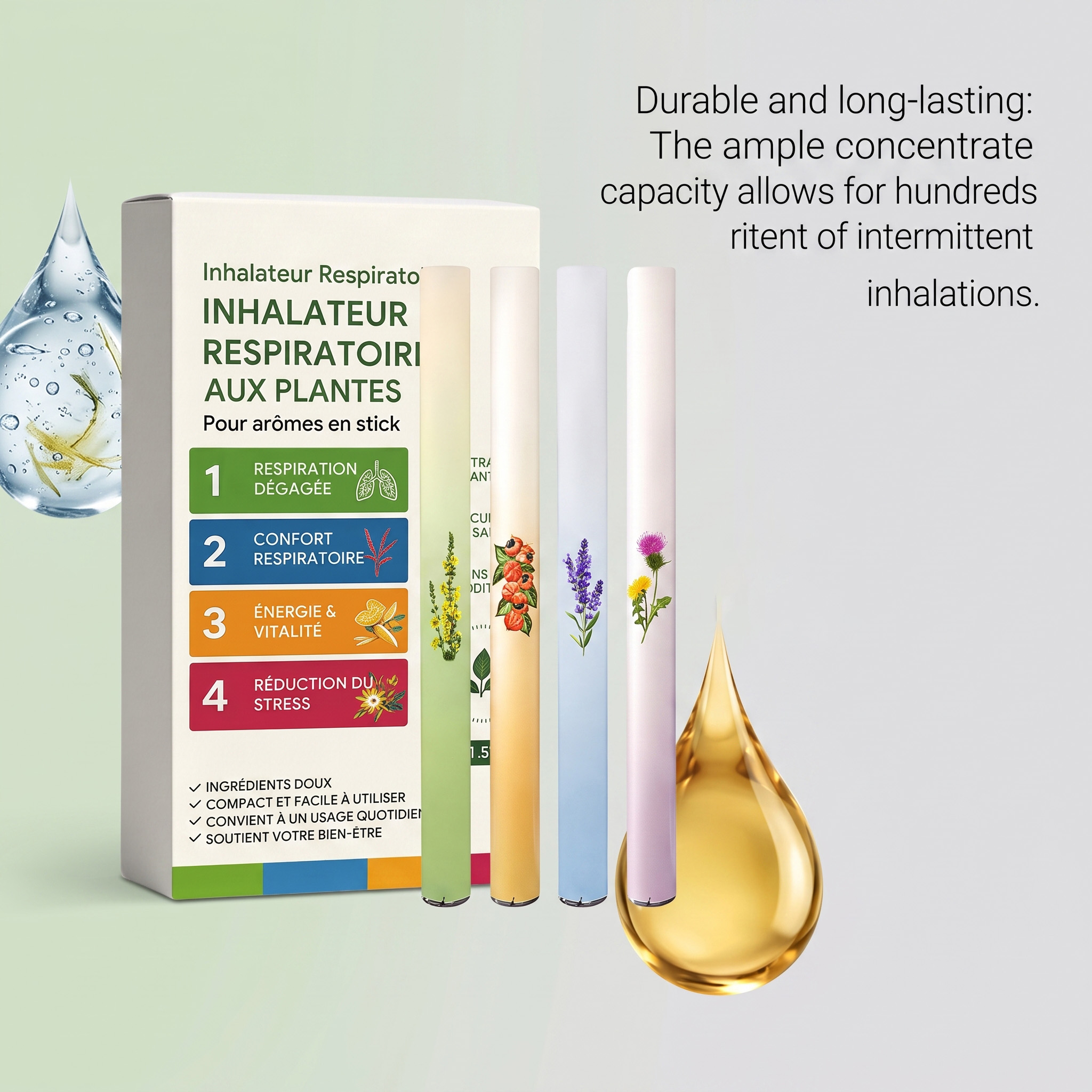 Nose Inhaler Stick Mild Ingredients Protect Nasal Tract Comfort Fresh Smooth Daily Portable Body Care Rod Gentle Skin Maintain Breathing
