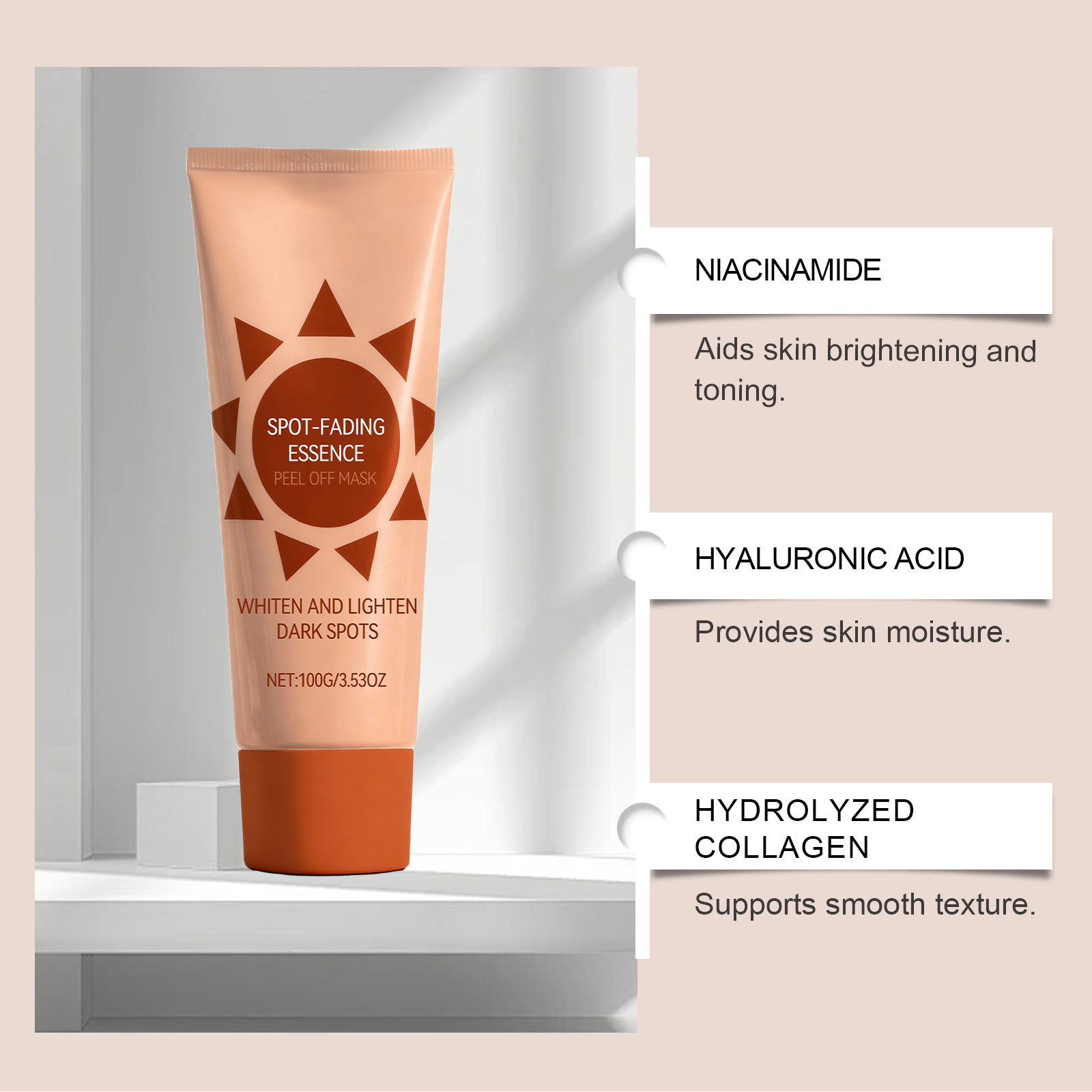 Spot Fading Brightening Peel Off Facial Mask For Daily Facial Skin Lightening Care Treatment