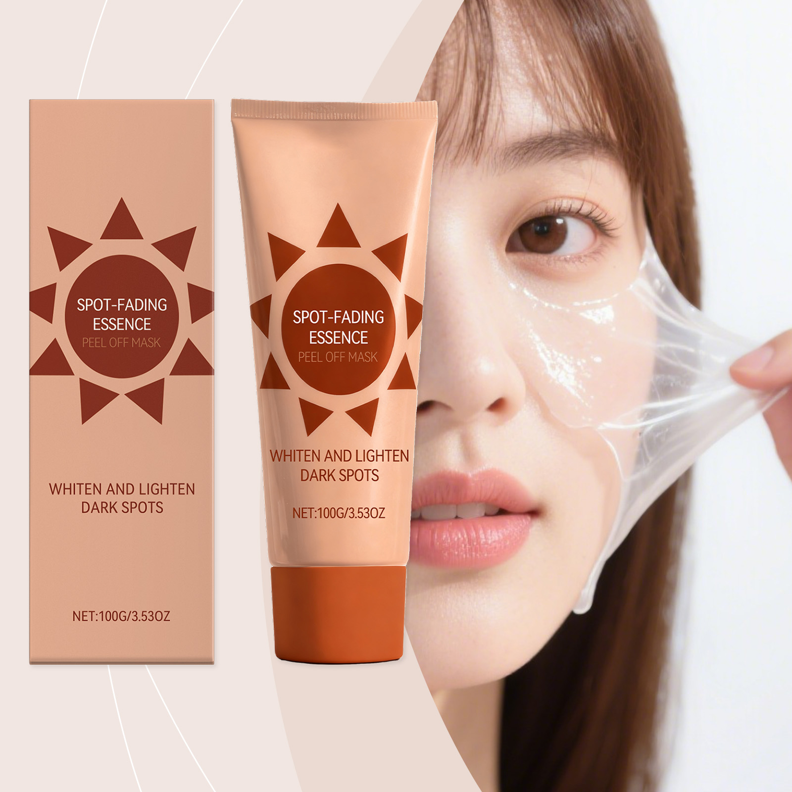 Spot Fading Brightening Peel Off Facial Mask For Daily Facial Skin Lightening Care Treatment