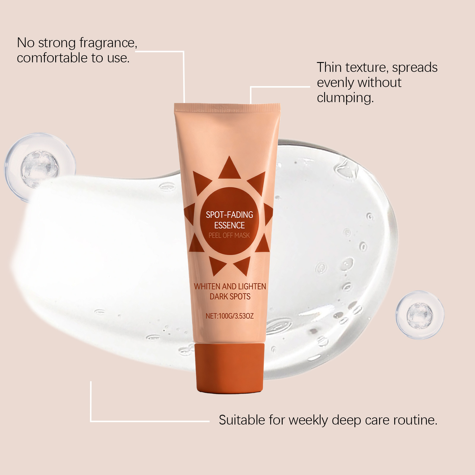 Spot Fading Brightening Peel Off Facial Mask For Daily Facial Skin Lightening Care Treatment