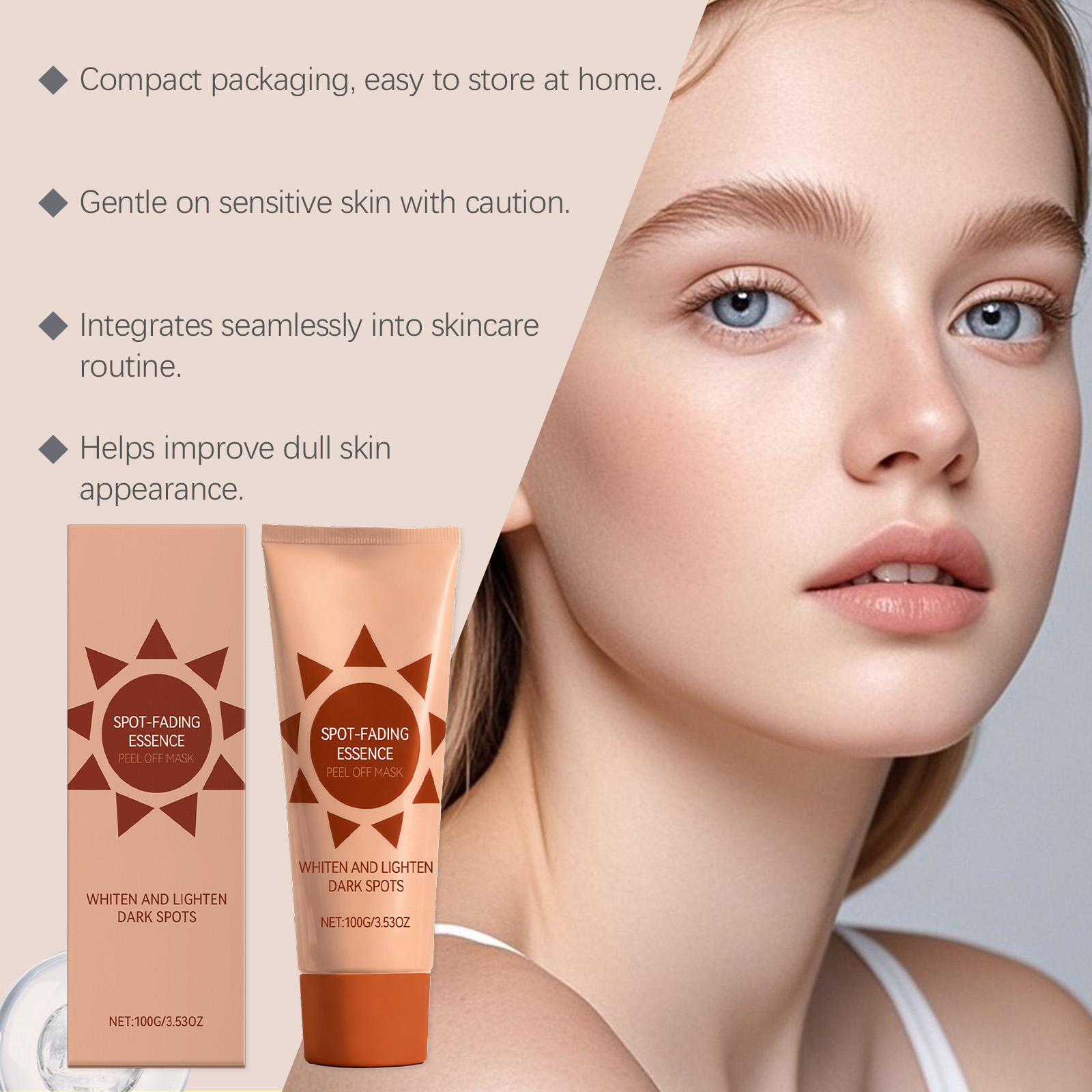 Spot Fading Brightening Peel Off Facial Mask For Daily Facial Skin Lightening Care Treatment