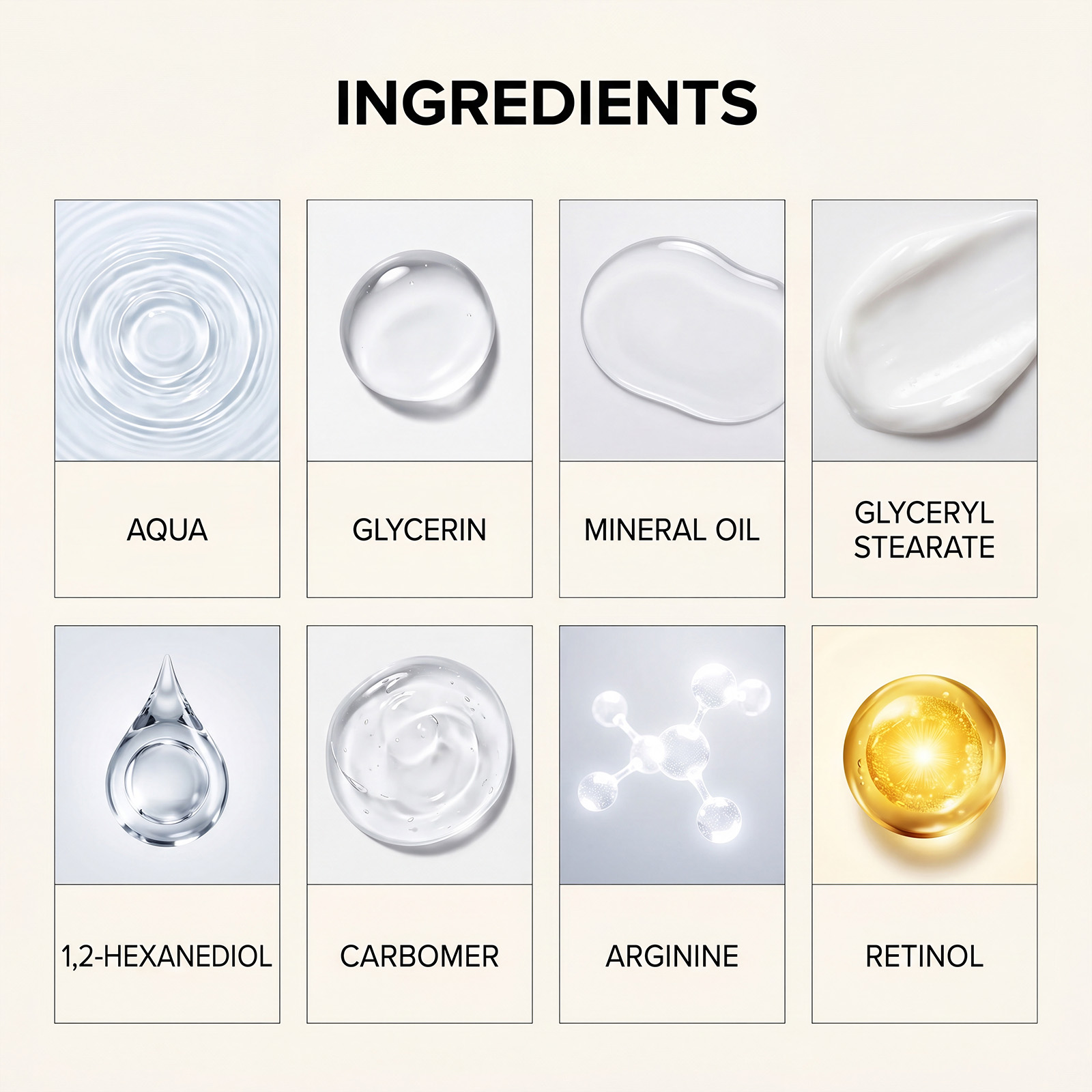 Retinol Renewal Cream Moisturizing Mild Nourishing Soft Absorbent Light Skin Friendly Facial Skin