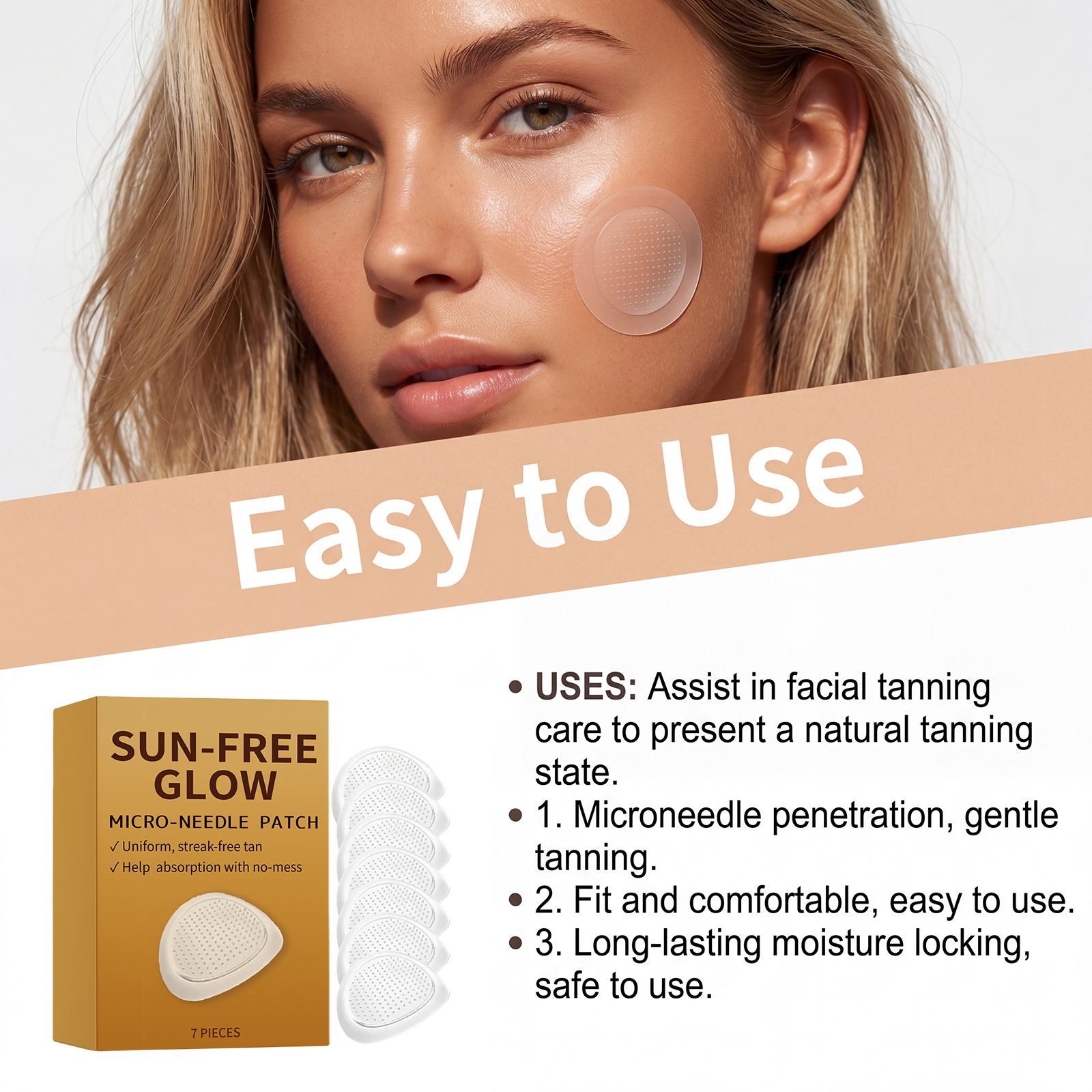 Skin Tanning Patch No Sun Needed Bronzed Natural Tone Moisturizing Care For Summer Body Skin