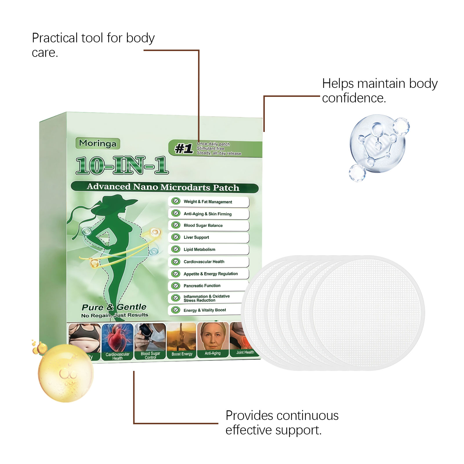 Body Care Patch Mild Nurture Lightweight Breathable Daily Skin Treatment Shape Body Curved Figure