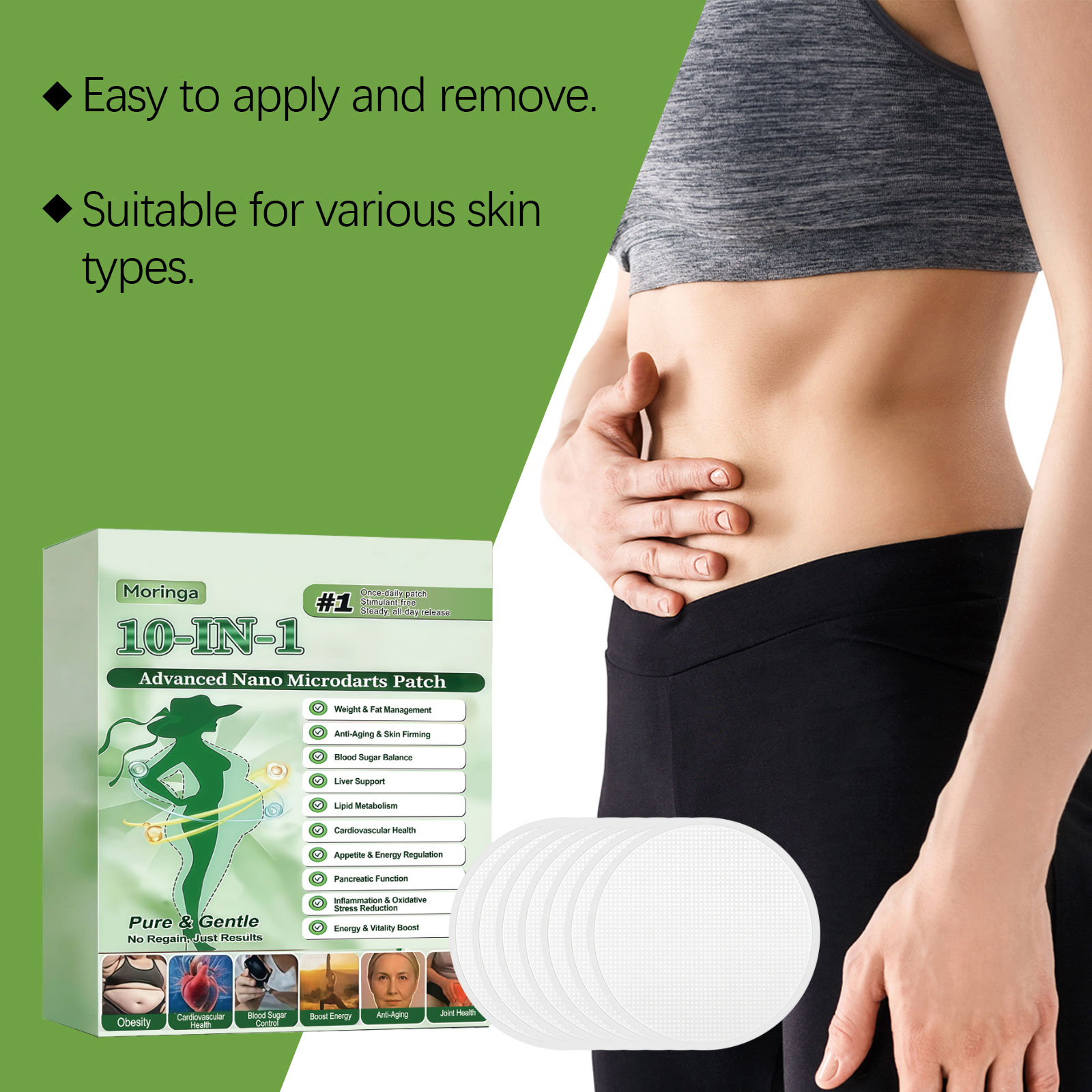 Body Care Patch Mild Nurture Lightweight Breathable Daily Skin Treatment Shape Body Curved Figure