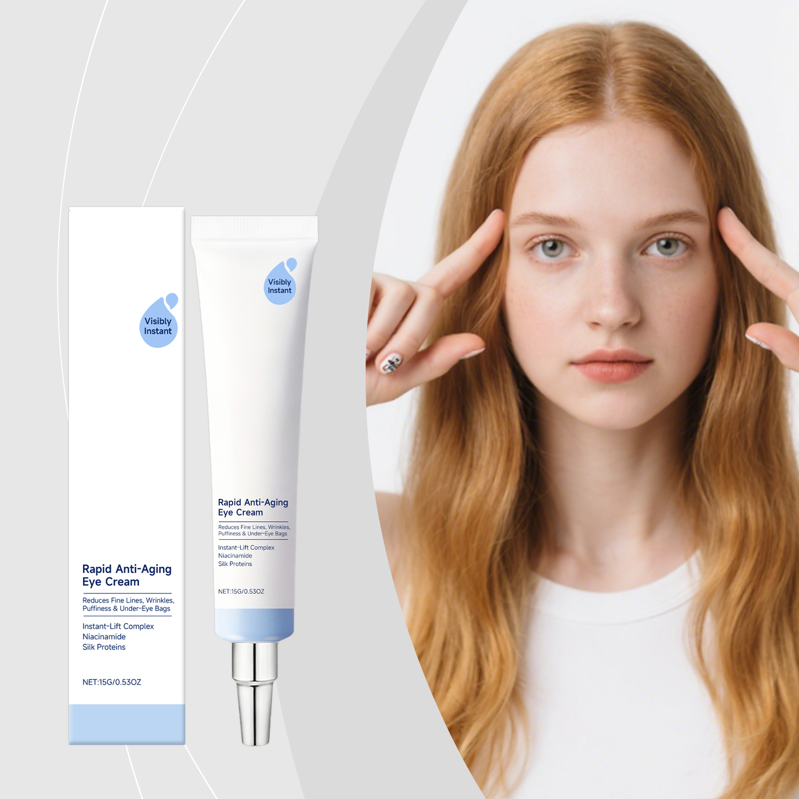 Nicotinamide Moisturizing Eye Cream Gentle Hydrating Elastic Nourishing Non Sticky Portable Relieve Eye Sagging