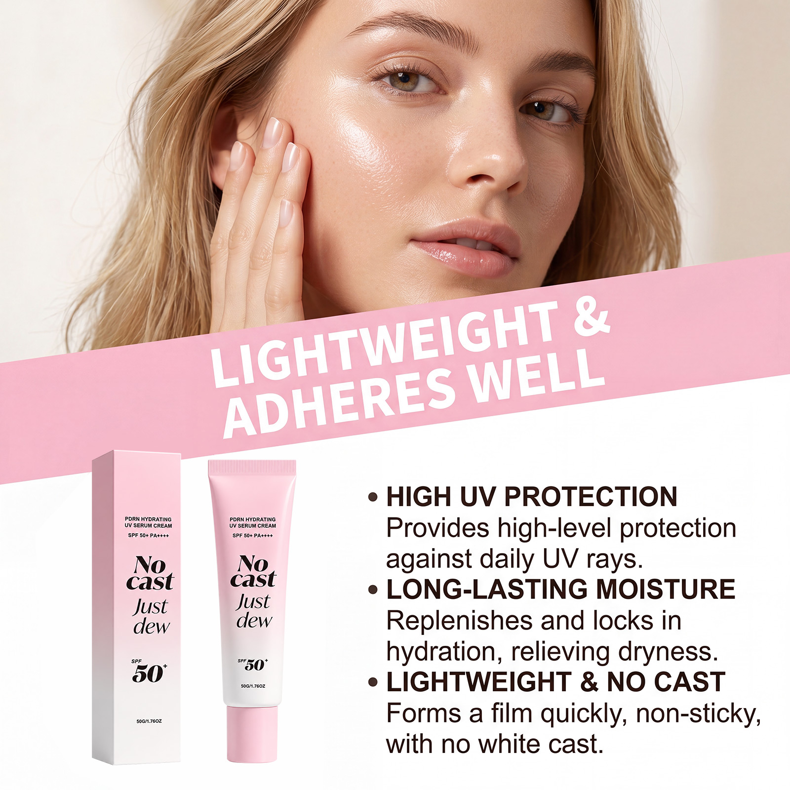 Moisturizing Essence Protection Cream Hydrous Texture Non Whitening Refreshing Fitting Skin Summer Ultraviolet Double Protection