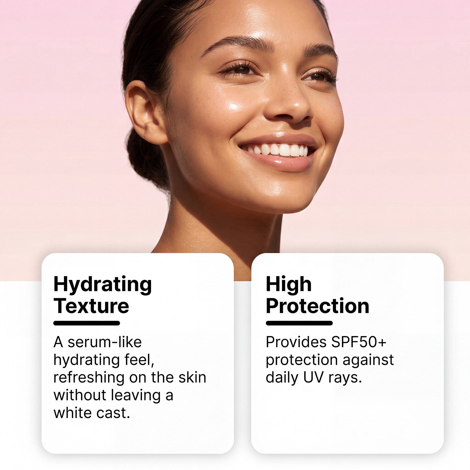 Moisturizing Essence Protection Cream Hydrous Texture Non Whitening Refreshing Fitting Skin Summer Ultraviolet Double Protection