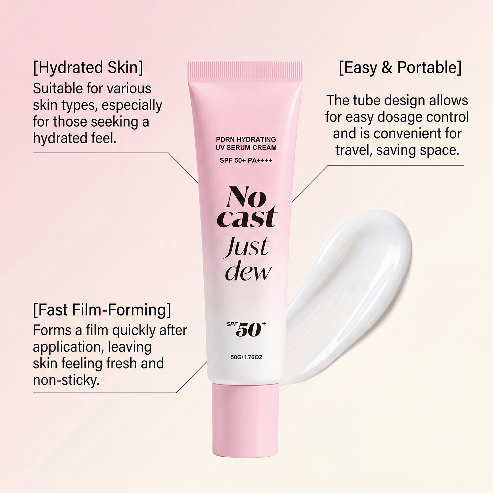 Moisturizing Essence Protection Cream Hydrous Texture Non Whitening Refreshing Fitting Skin Summer Ultraviolet Double Protection