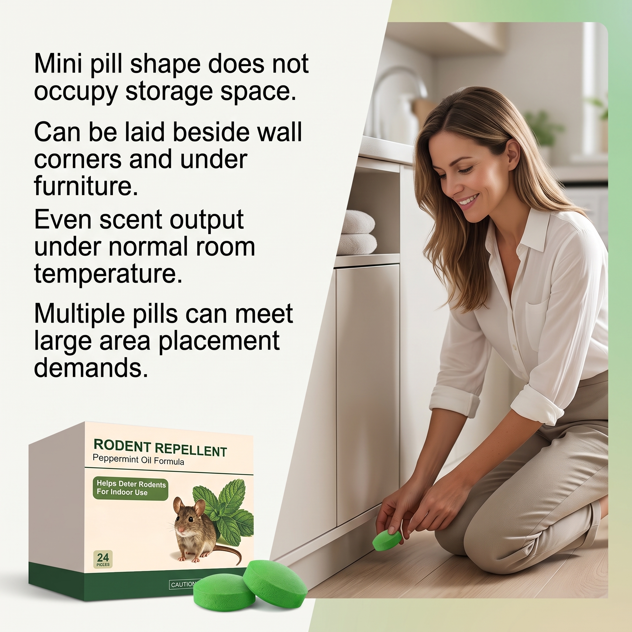 Rat Repellent Pills Daily Household Anti Rat Anti Gnaw Anti Furniture Damage Indoor Outdoor Universal Mild Ingredients Portable Pills