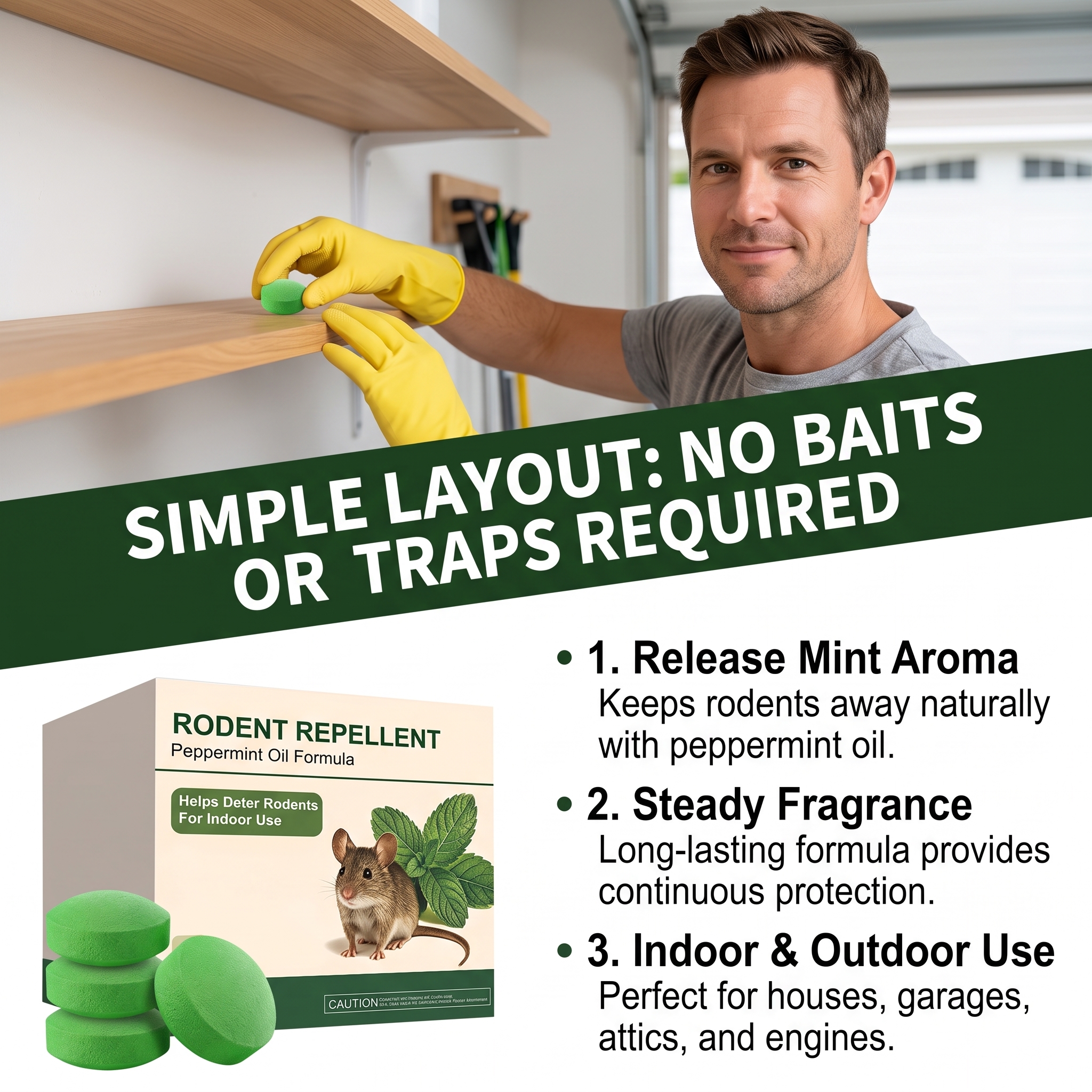 Rat Repellent Pills Daily Household Anti Rat Anti Gnaw Anti Furniture Damage Indoor Outdoor Universal Mild Ingredients Portable Pills