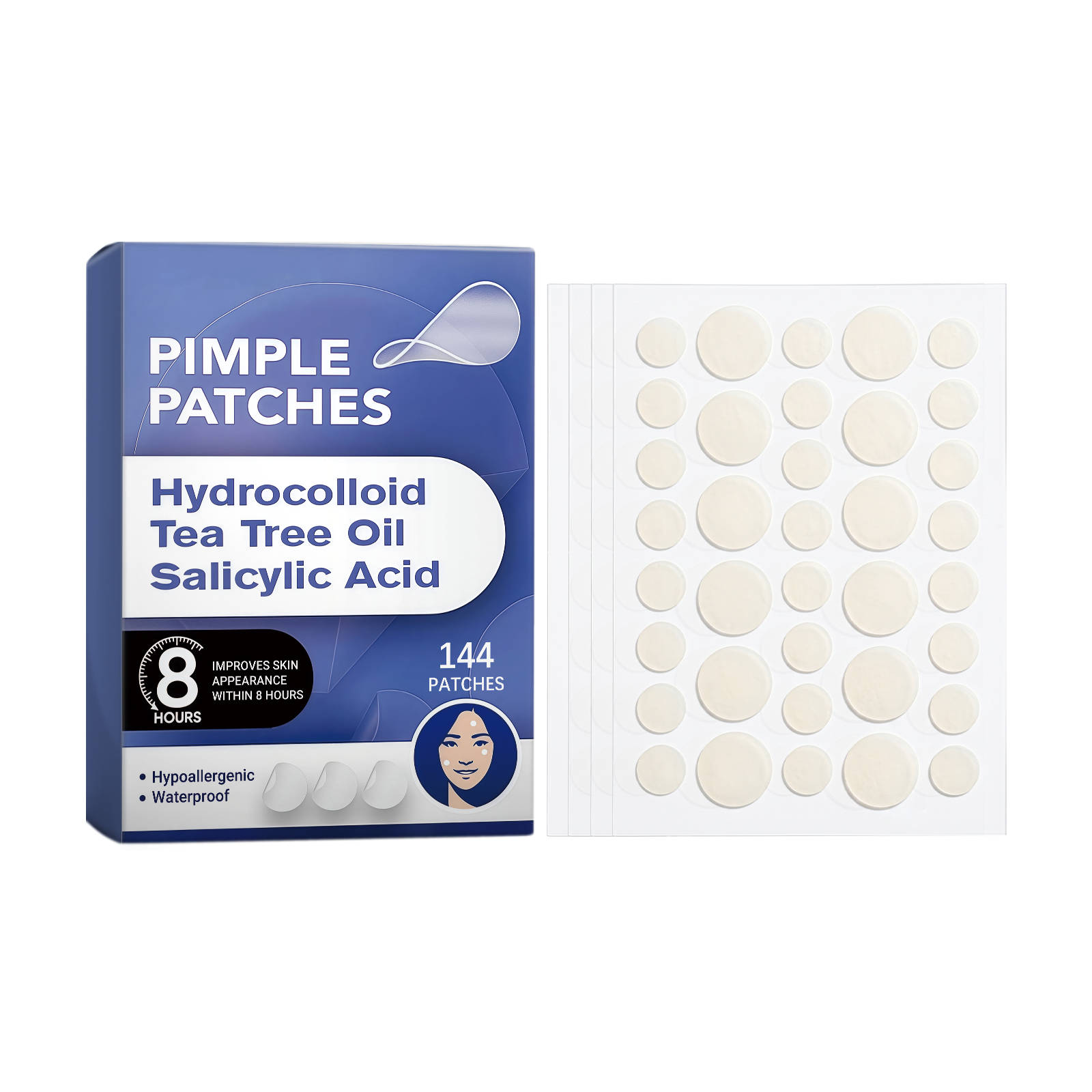 Acne Patch Hydrocolloid Material Skin Friendly Invisible Breathable Facial Acne Concealer Sticker