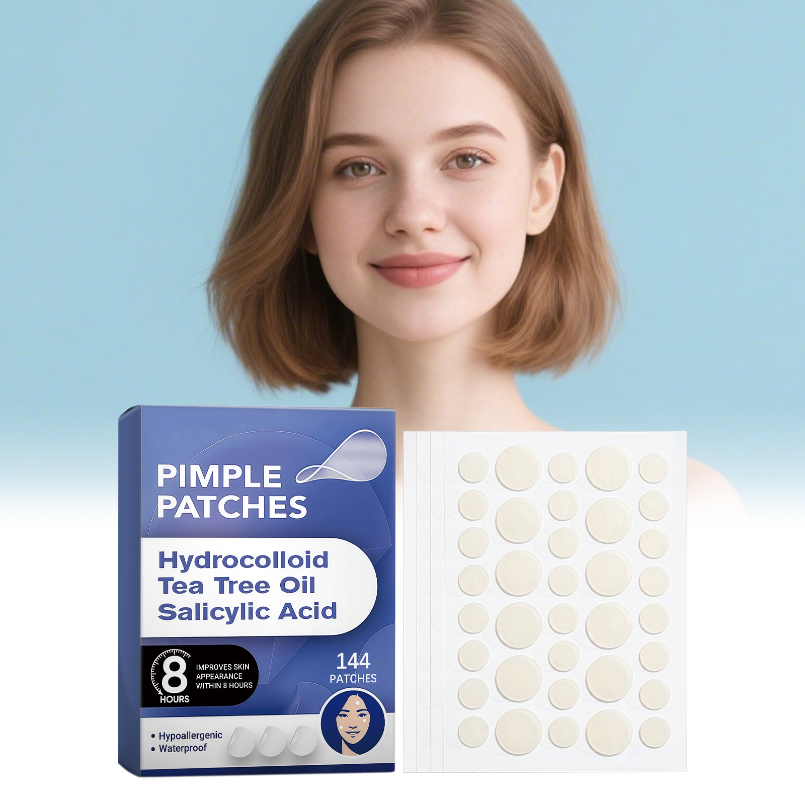 Acne Patch Hydrocolloid Material Skin Friendly Invisible Breathable Facial Acne Concealer Sticker