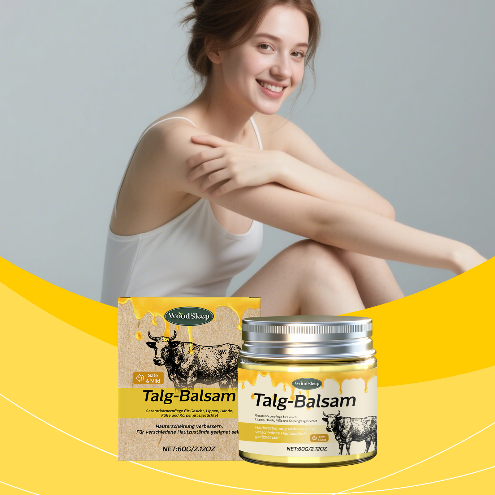 Tallow Moisturizing Nourishing Cream Refreshing Nourishes Body Skin Non Sticky Daily Apply Cream