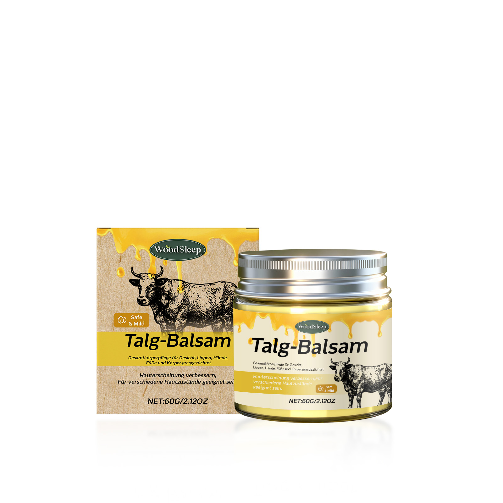 Tallow Moisturizing Nourishing Cream Refreshing Nourishes Body Skin Non Sticky Daily Apply Cream