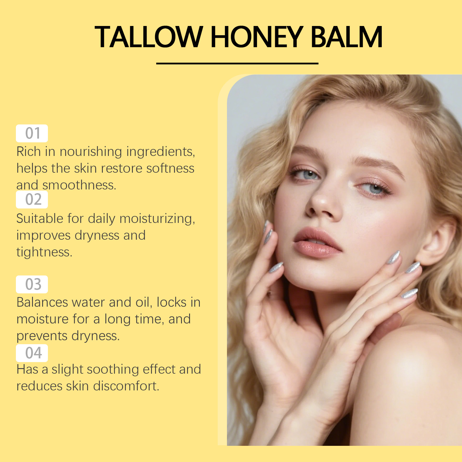 Tallow Moisturizing Nourishing Cream Refreshing Nourishes Body Skin Non Sticky Daily Apply Cream
