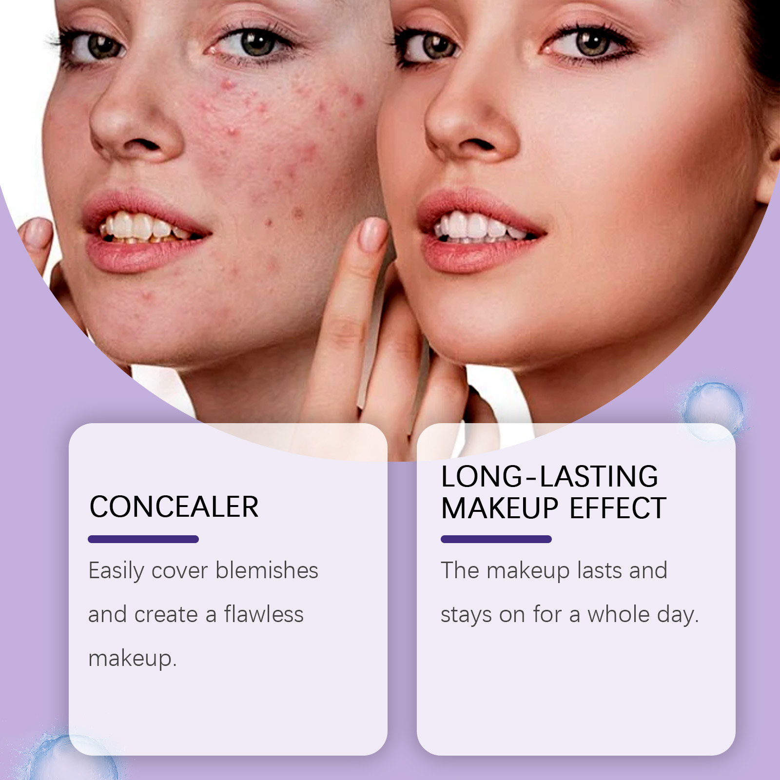 (Dark Skin) Concealer Palette Daily Care Lightweight Fit Moisturizing Nourish Skin Sheer Concealer Plate