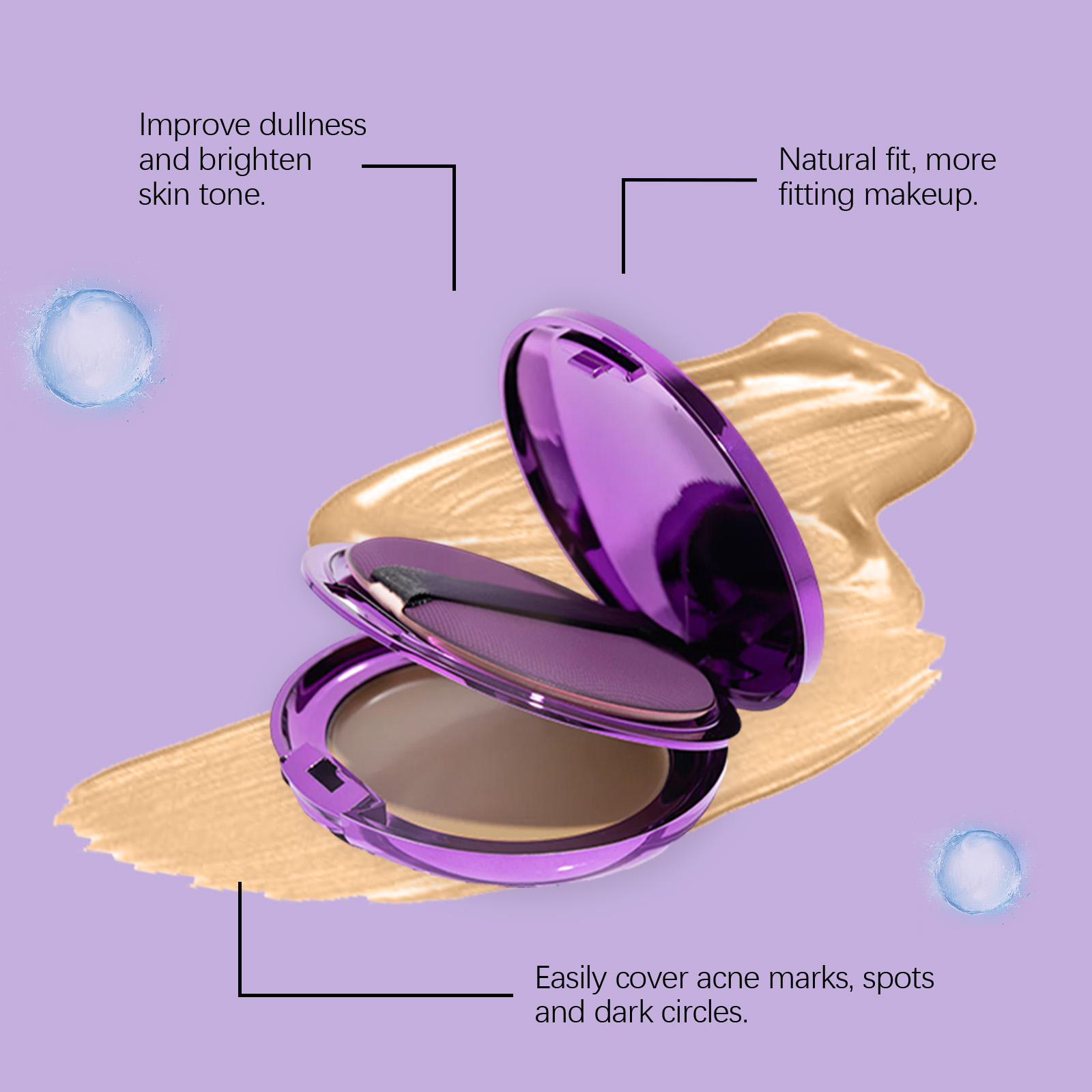 (Dark Skin) Concealer Palette Daily Care Lightweight Fit Moisturizing Nourish Skin Sheer Concealer Plate