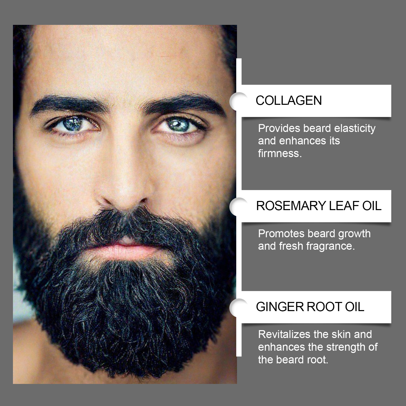 Men Beard Care Oil Gentle Cleansing Nourishing Softening Care Beard Essential Treatment Oil