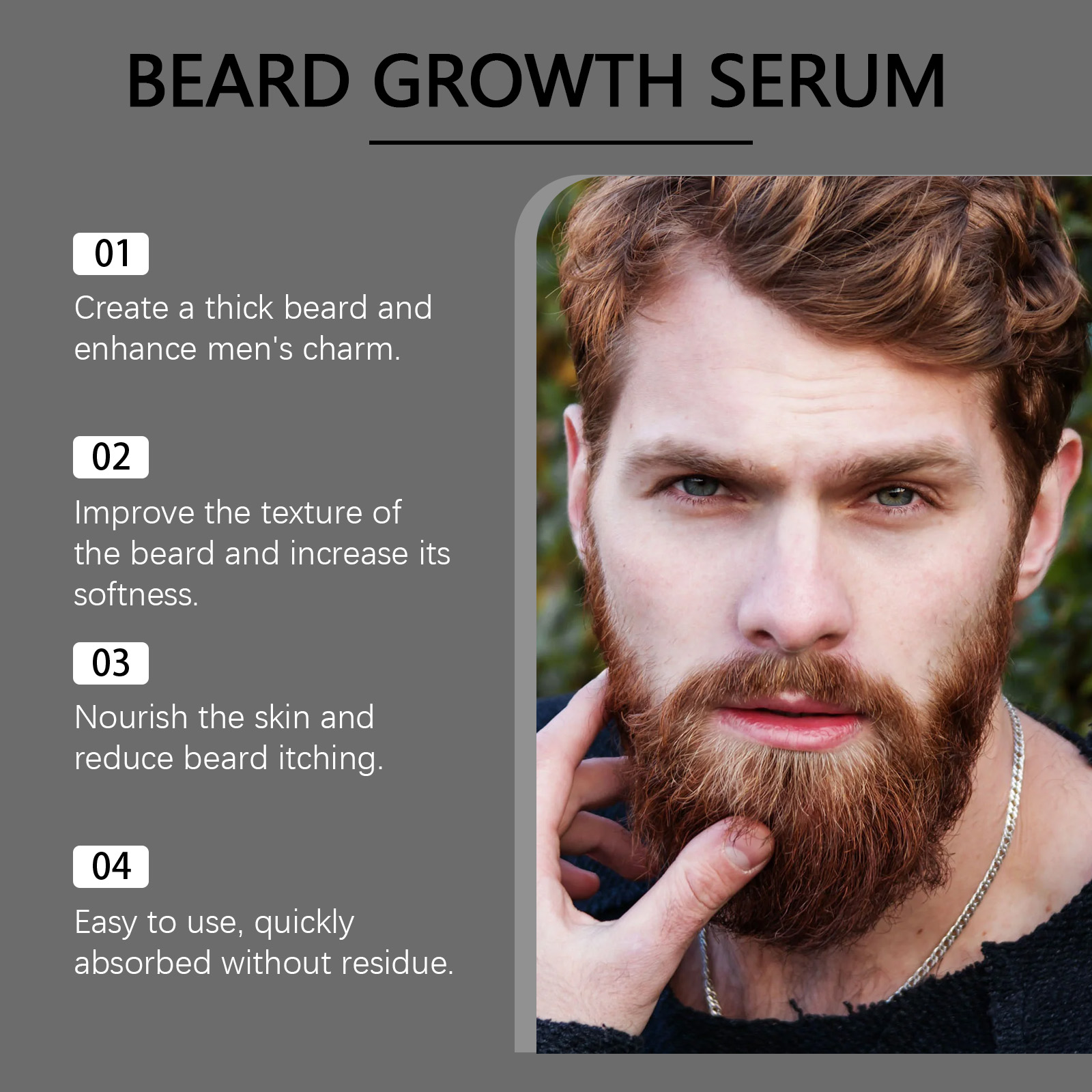 Men Beard Care Oil Gentle Cleansing Nourishing Softening Care Beard Essential Treatment Oil