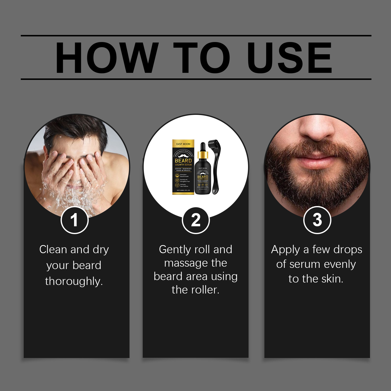 Men Beard Care Oil Gentle Cleansing Nourishing Softening Care Beard Essential Treatment Oil