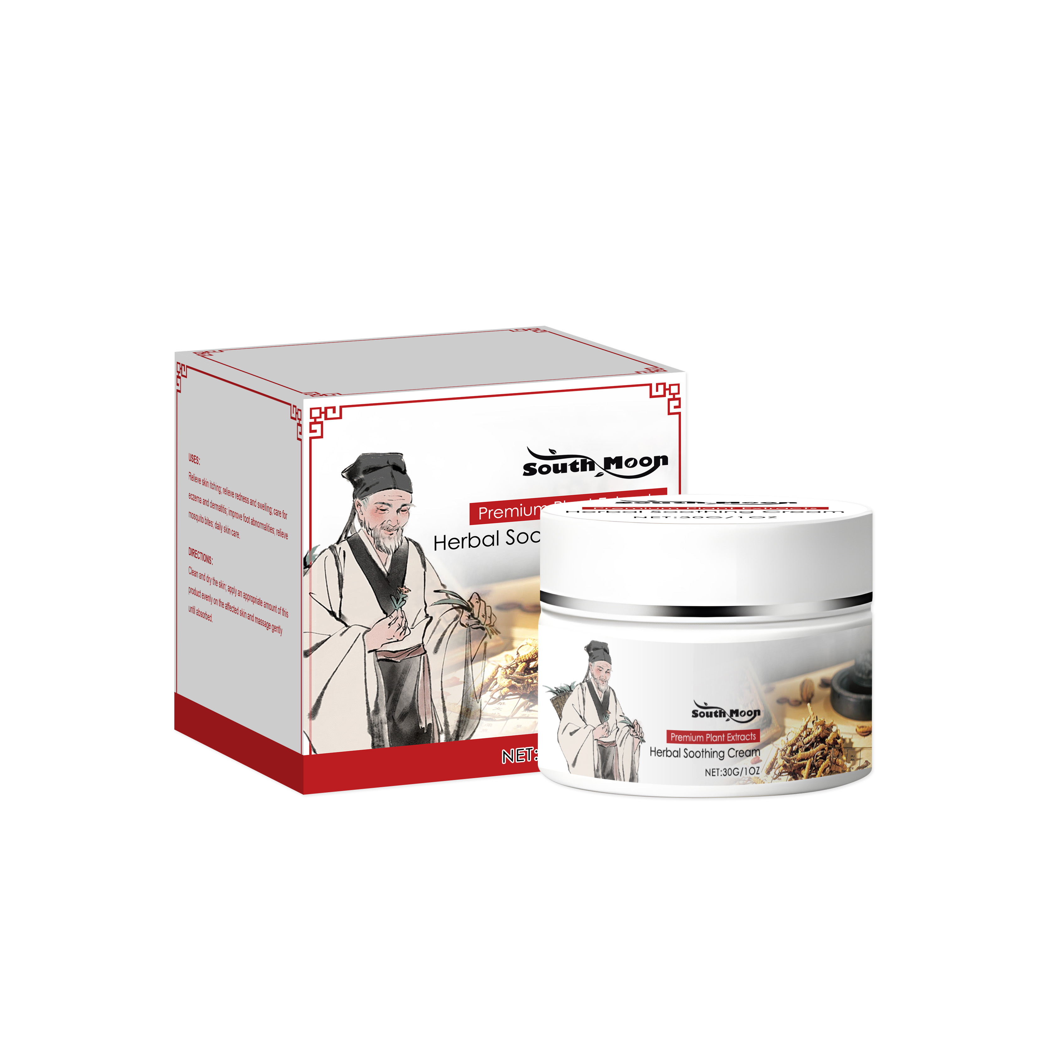 Herbal Care Cream Moisturizing Soothing Skin Irritation Redness Relief For Daily Body Nourishing And Comfort