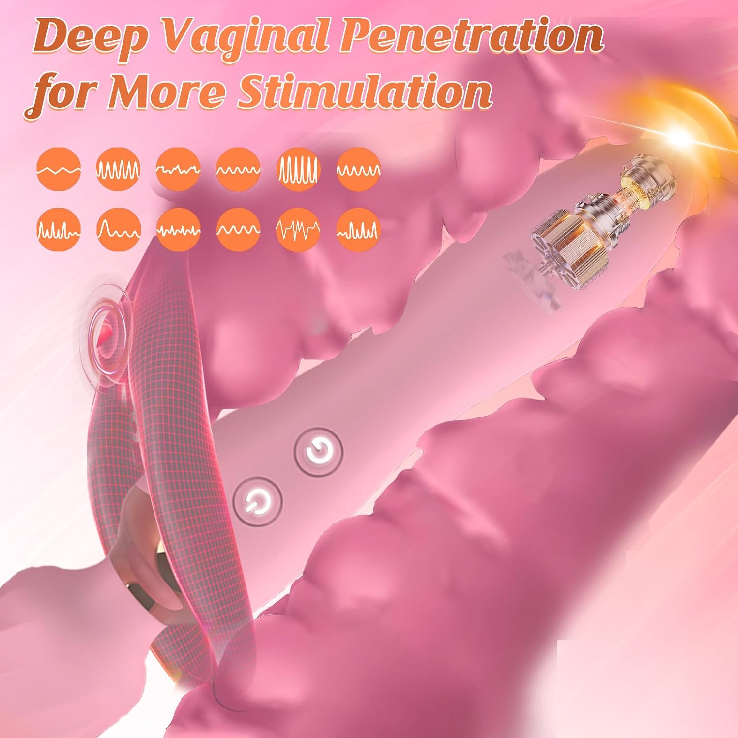 Dual-Ended Wand Vibrator Sex Toys for Woman Dildo Vibrator Frequency Magic Wand Vibabrator with G Spot Anal Vibrating Tail for Women Vibrators for Couples