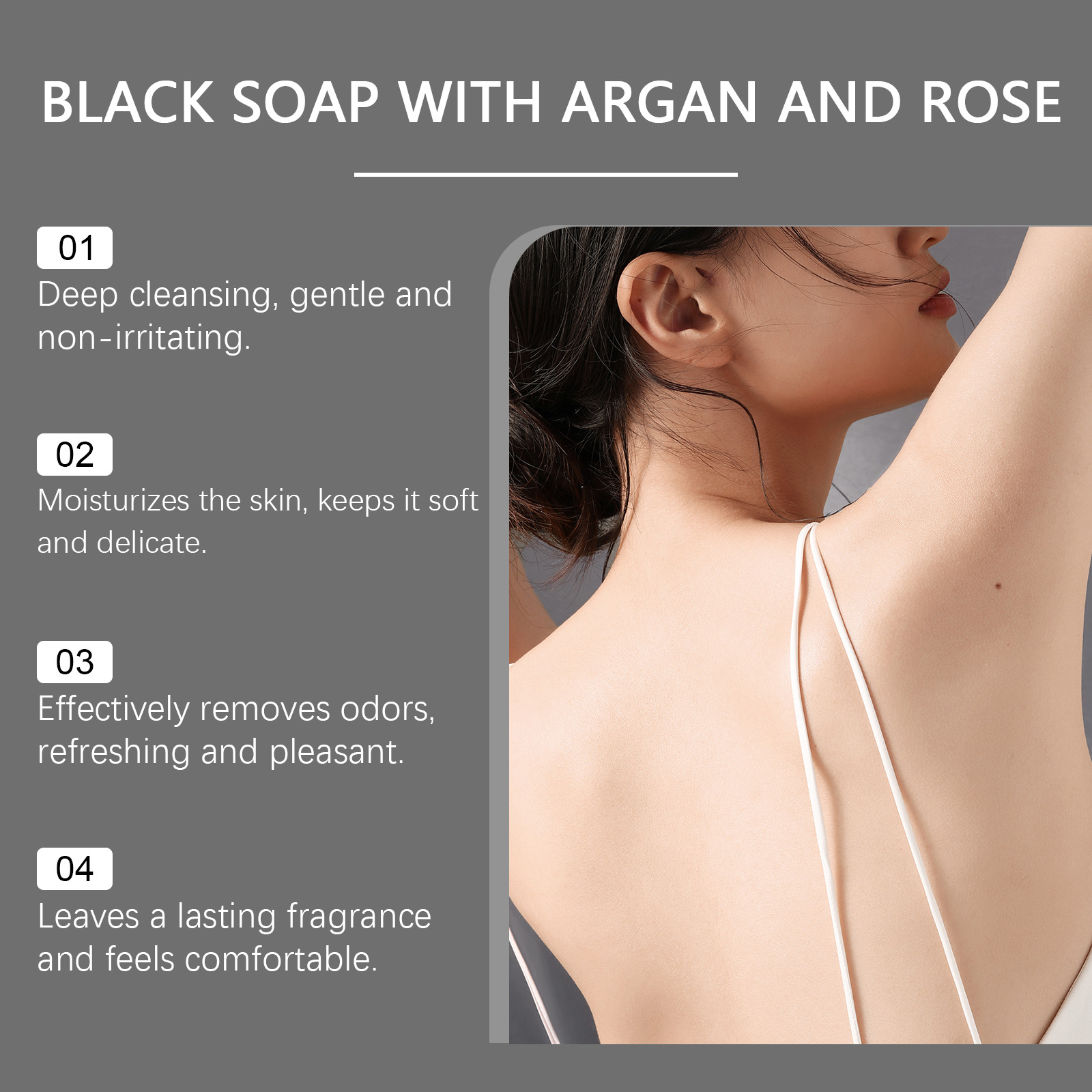 Body Deep Cleansing Soap Moisturizing Odor Control Exfoliating For Smooth Skin Shaving Care Daily Bathing 200g